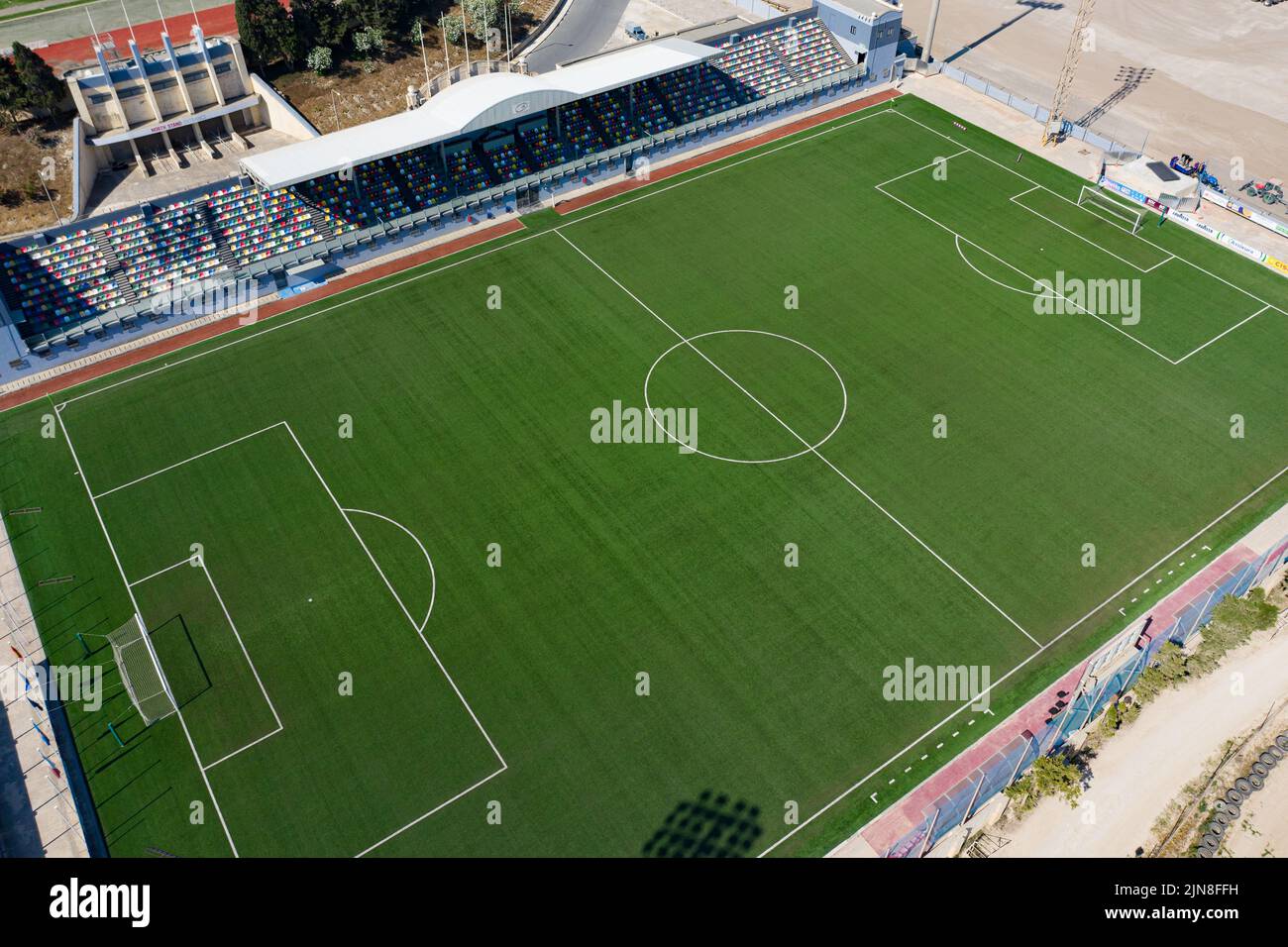 Fußballplatz Stadion Arena Fußball Stockfoto