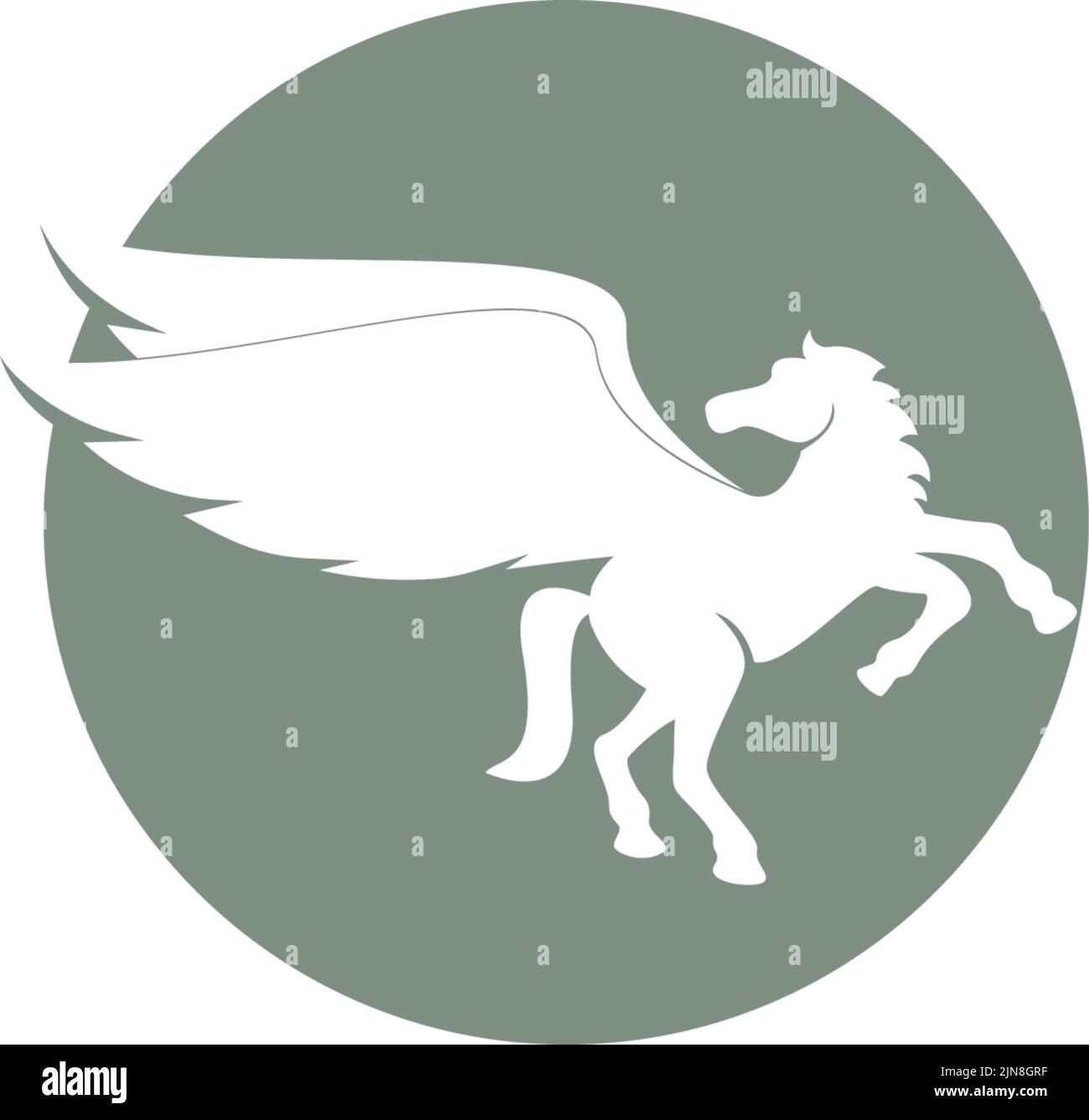 Fliegendes Pferd Symbol Vektor Illustration Design Stock Vektor