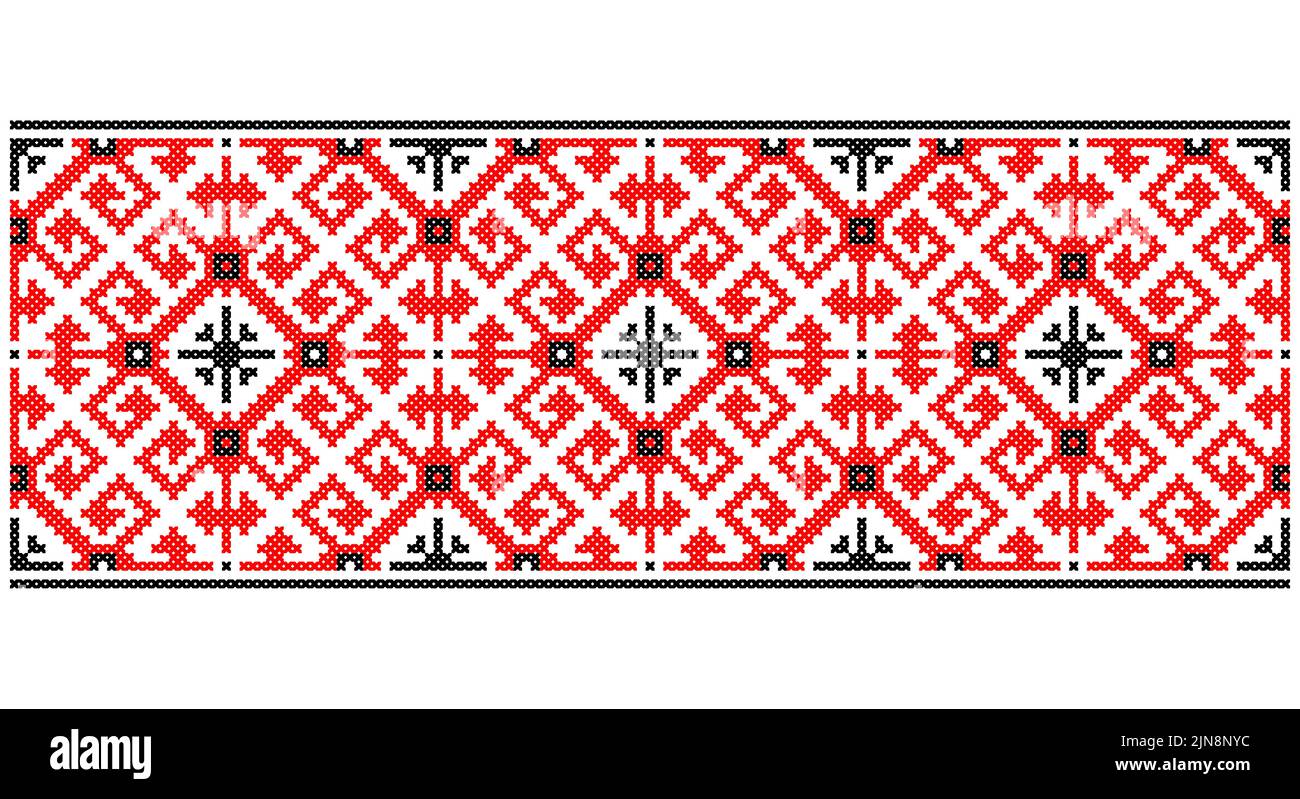 Vektor-Illustration der ukrainischen Folk nahtlose Muster Ornament. Ethnisches Ornament. Stock Vektor