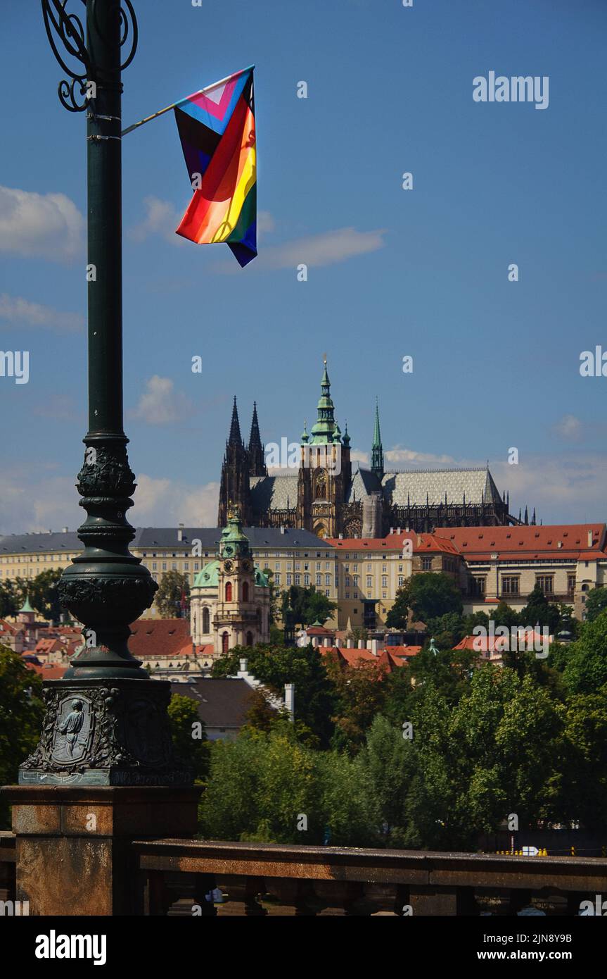 Das jährliche Multi-Genre-Queer-Themenfestival Prague Pride 12. in Prag, Tschechische Republik, abgebildet am 9. August 2022. (CTK Photo/Petr Ma Stockfoto