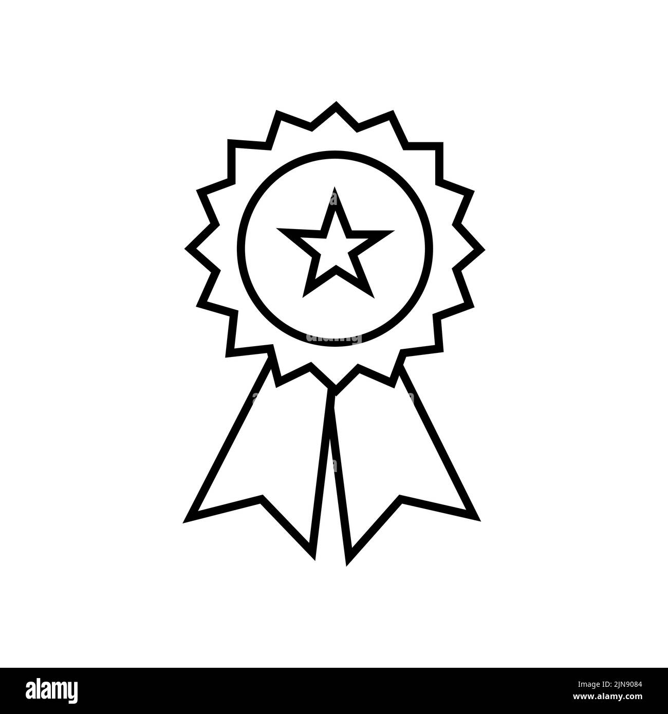 Design mit Award-Symbolen auf weißem Hintergrund isoliert Stock Vektor