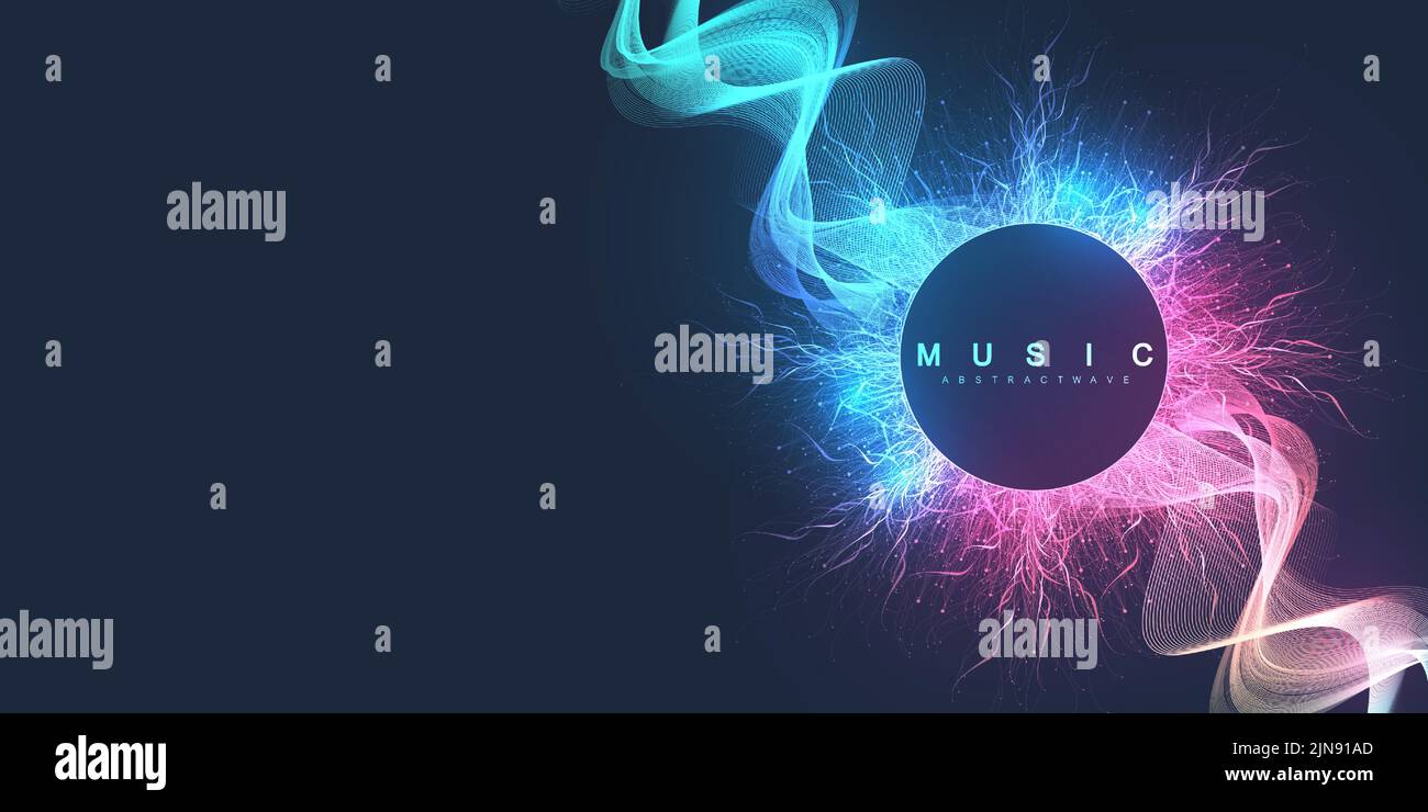 Sound Music Wave Visualisierung. 3D solide Signalform. Muster für Sprachmuster Stock Vektor