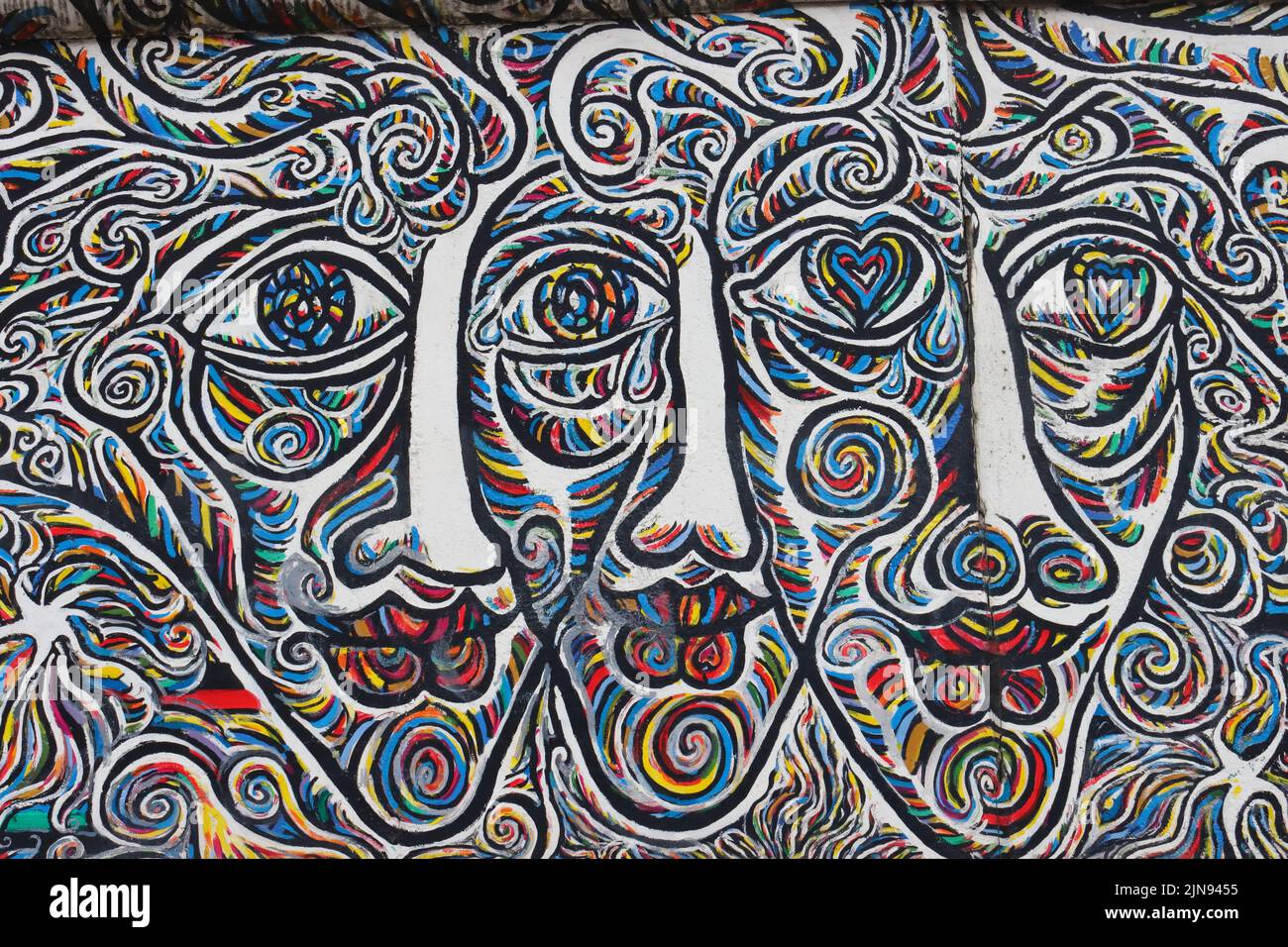 Kunst in der Berliner Mauer Stockfoto