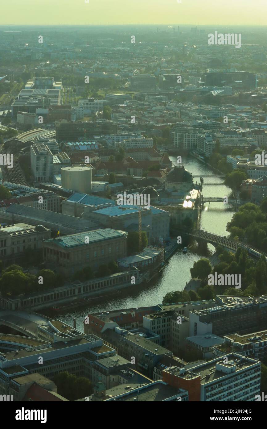 Goldene Stunde auf der Spree Stockfoto