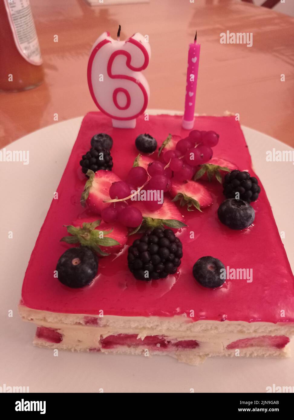 Gâteau d'anniversaire, 61 ans, Frankreich Stockfoto