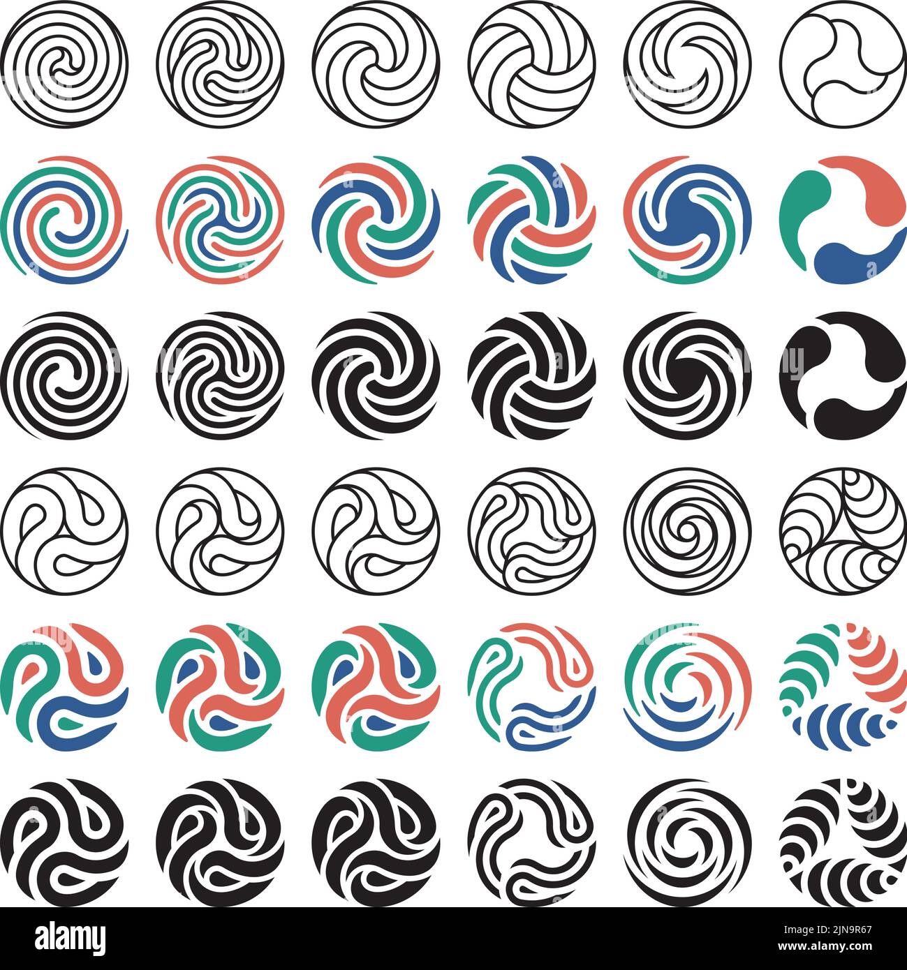 Logo-Vorlage. Satz von Dreieck-Logo-Vorlagen. Vektorgrafik Stock Vektor