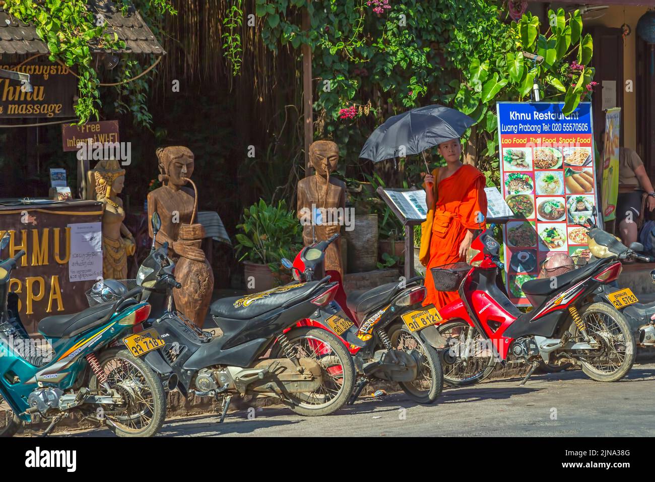 Main Street, Luang Prabang, Laos Stockfoto