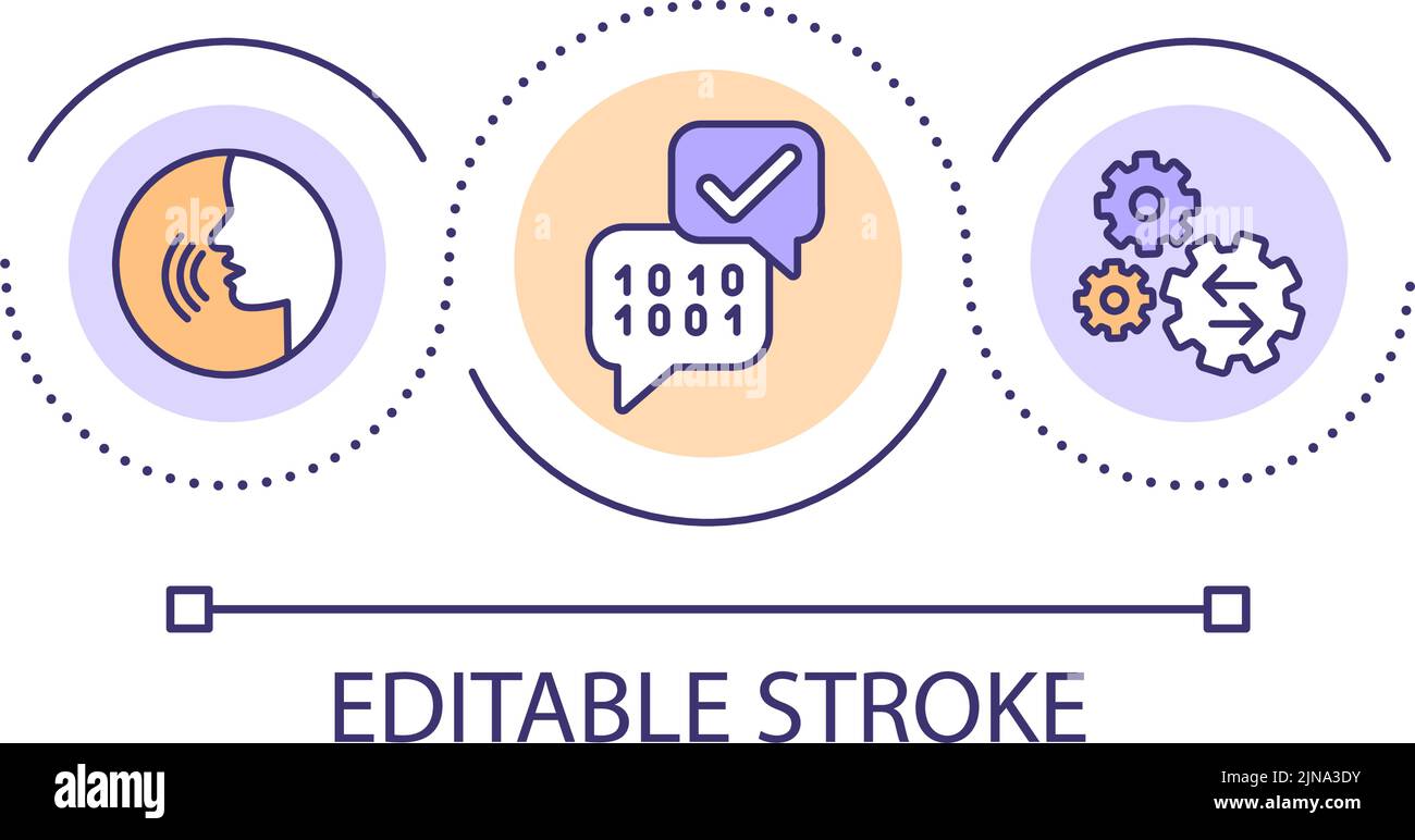 Symbol für das Konzept der Spracherkennung Stock Vektor