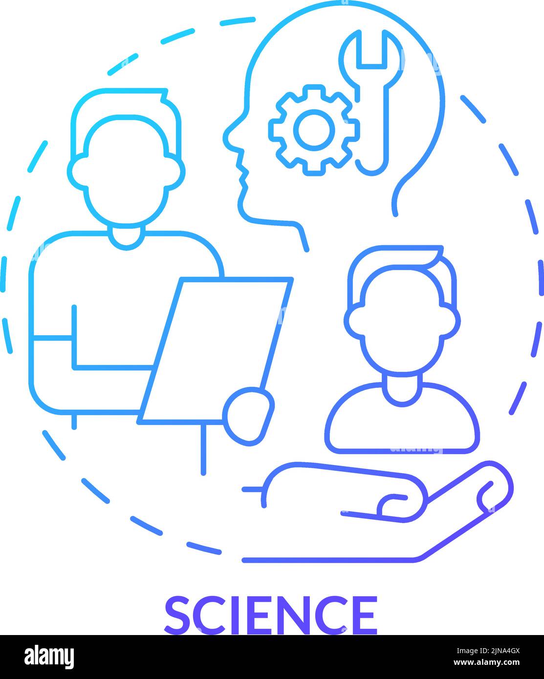 Science Blue Gradient Concept Icon Stock Vektor
