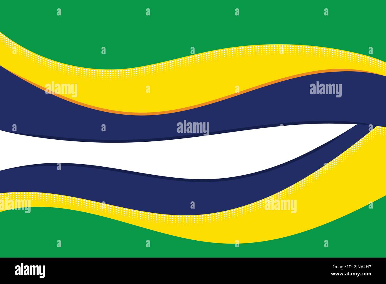 Brasilien Tag der Unabhängigkeit Farbe Thema Kurve wellig abstrakt Hintergrund-Design. 7. September. 7 de setembro Feier. Independencia do Brasil Poster Horizontale Banner Urlaub Hintergrund Vektorgrafik Stock Vektor