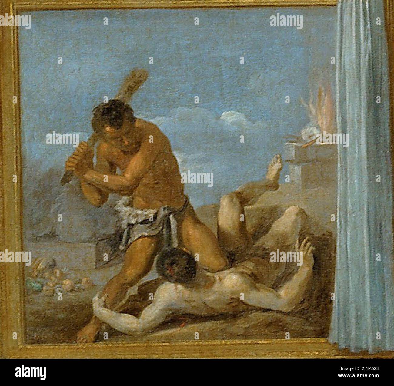 DAVID TENIERS EL JOVEN - El Archiduque Leopoldo Guillermo en su Galería de Bruselas Stockfoto