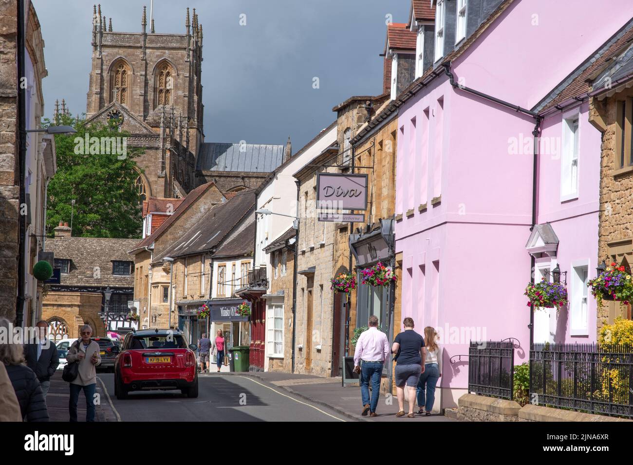 Long Street Sherborne, Dorset Stockfoto