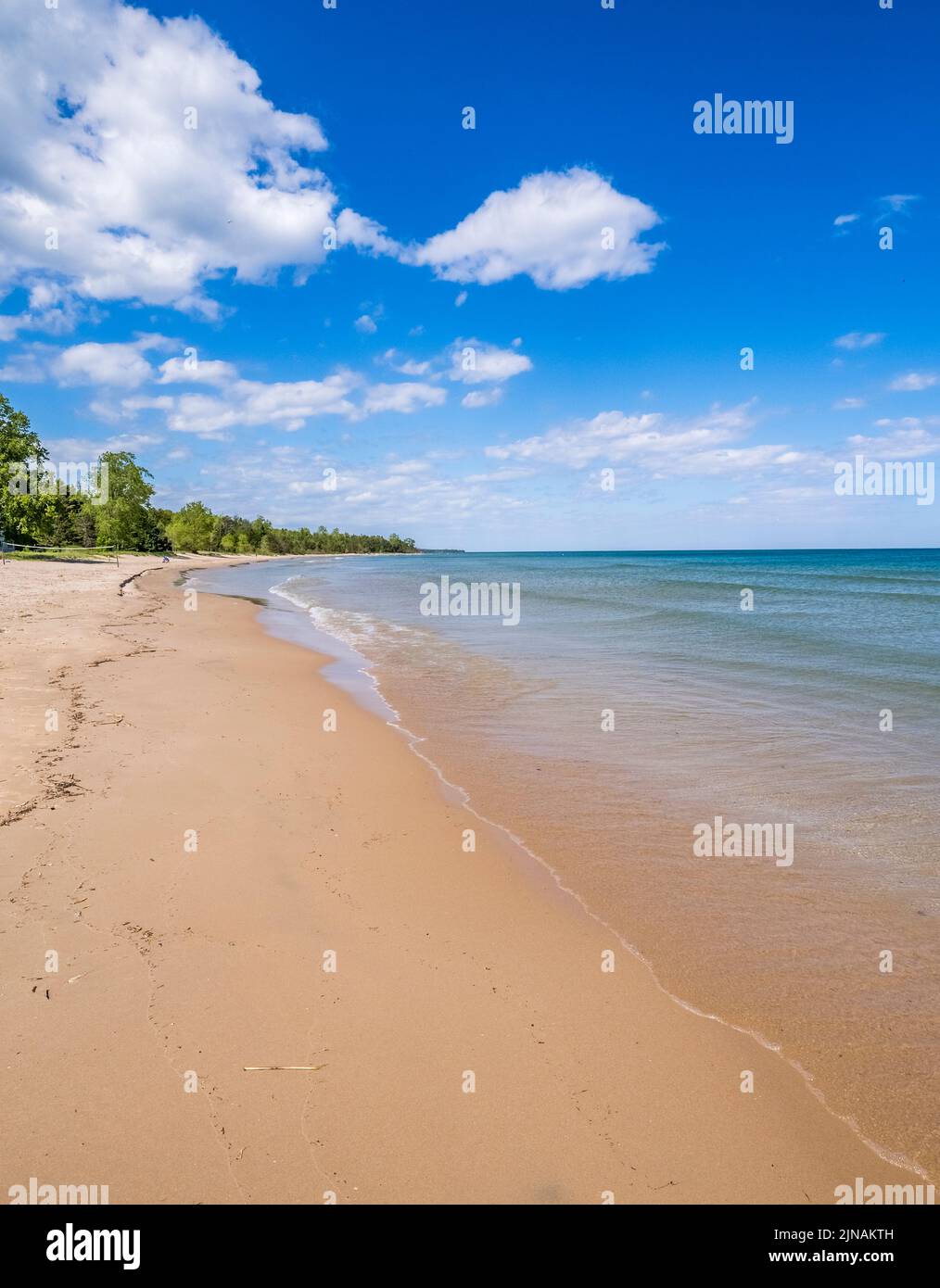 Küstenstrand am Lake Michigan in Jacksonport in Door County Wisconsin USA Stockfoto