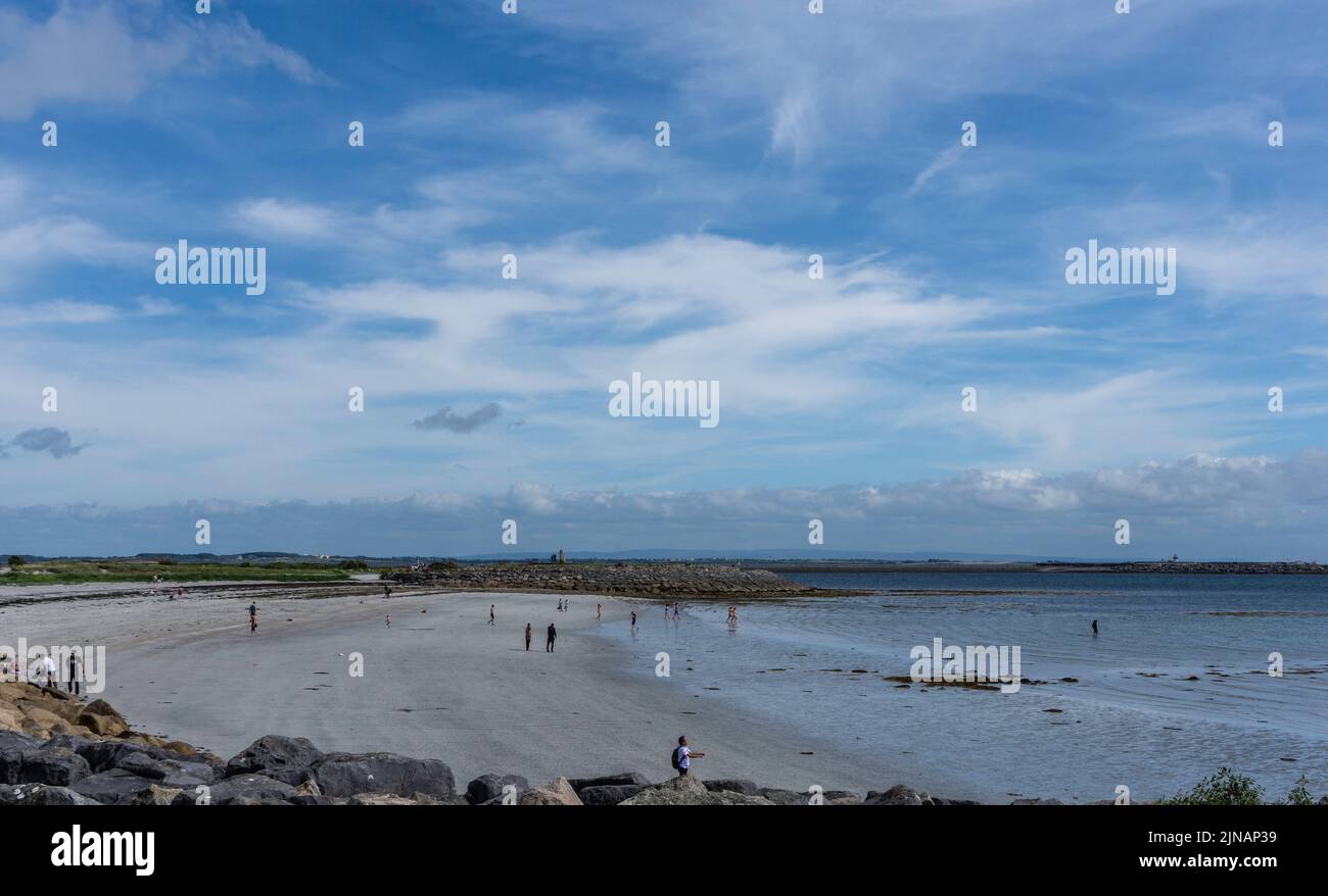 Grattan Beach, Salthilll, Galway, Irland. Stockfoto