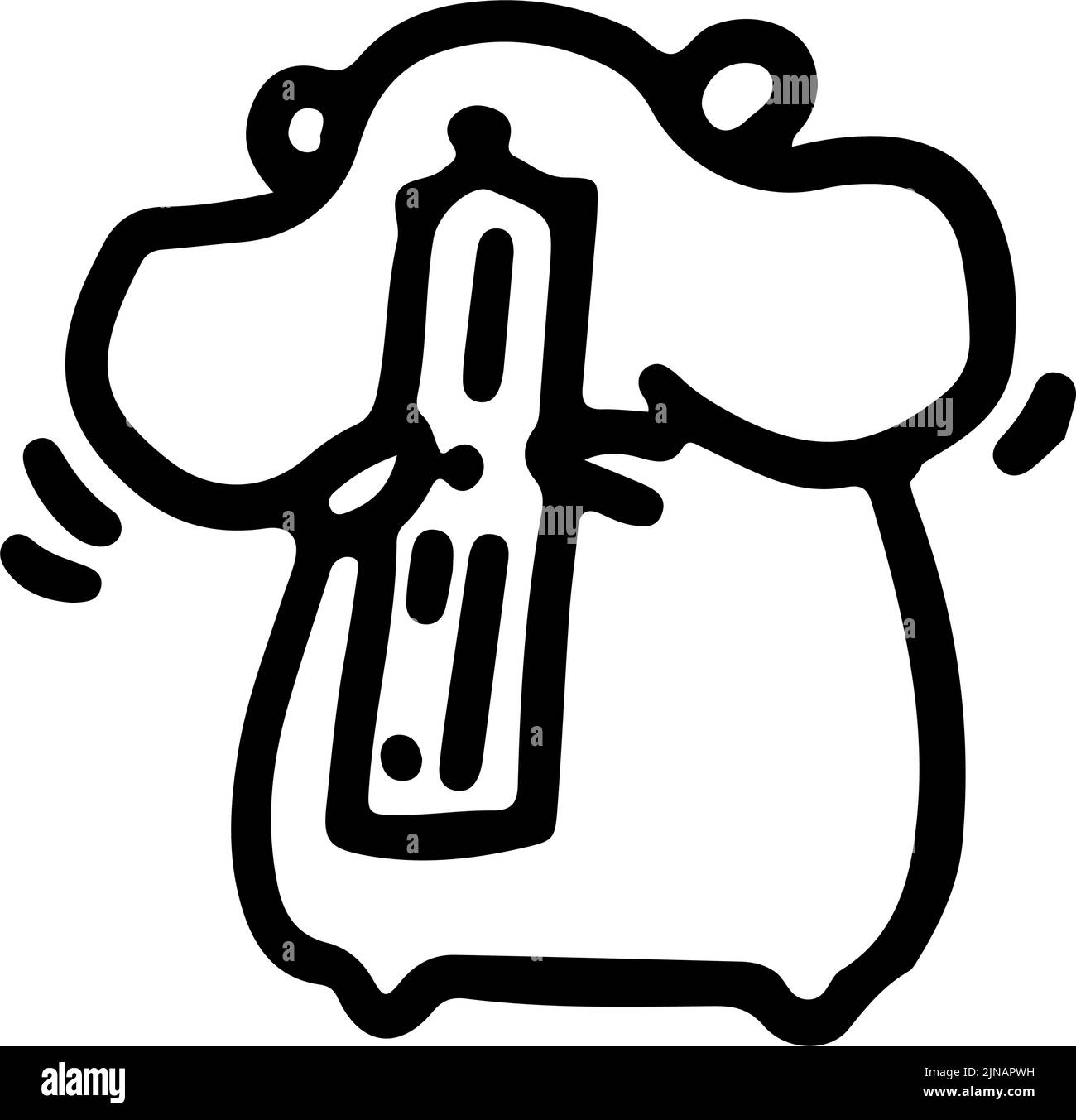 Kunsthamster mit Tierlinie Stock Vektor