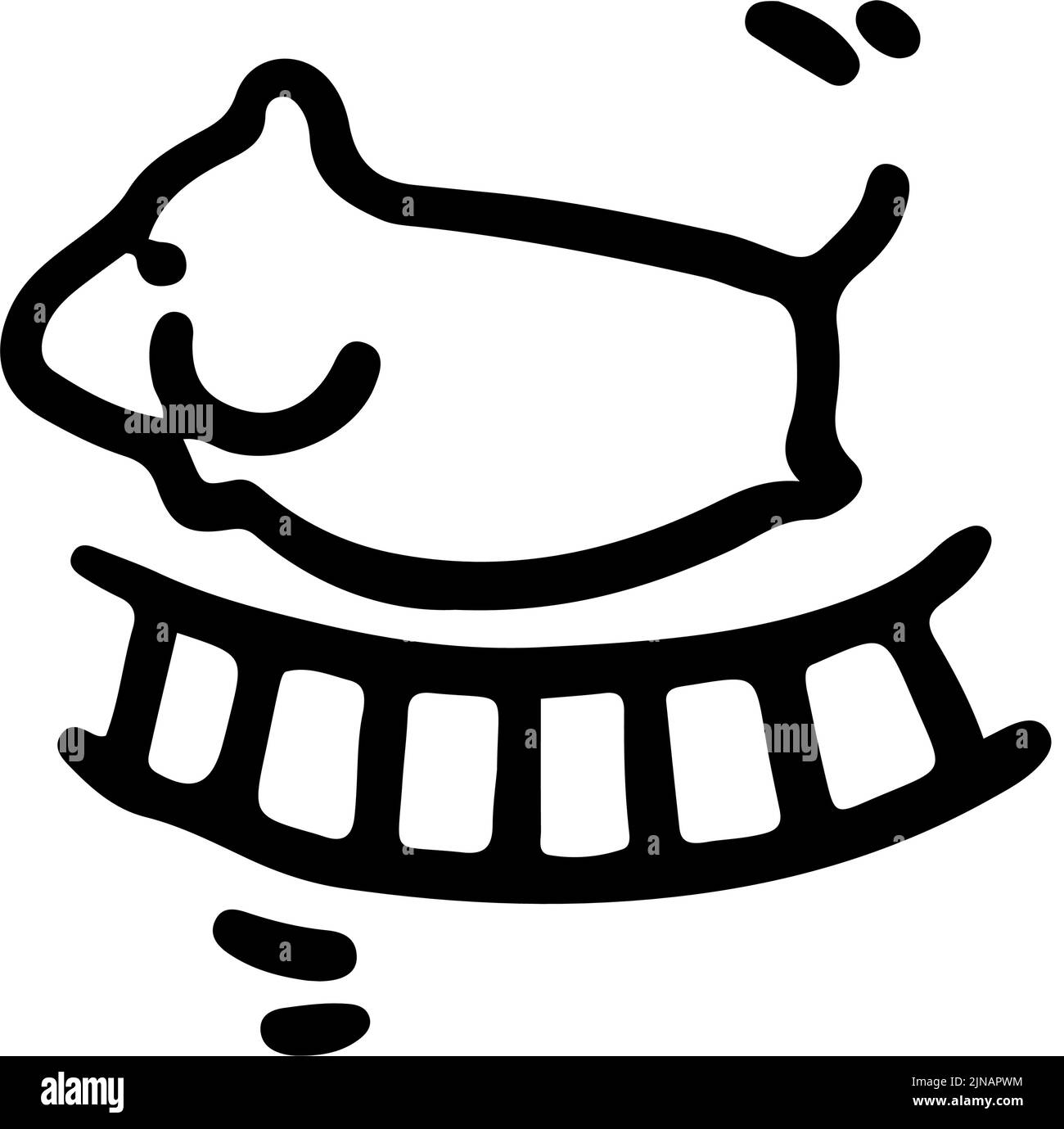 Kunsthamster mit Tierlinie Stock Vektor