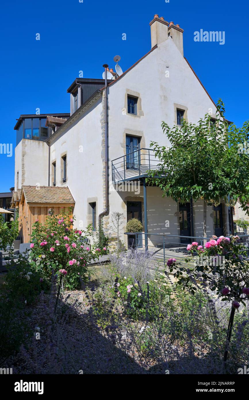 Das luxuriöse Relais & Chateaux - Domaine de Rymska, Saint Jean de Trezy FR Stockfoto