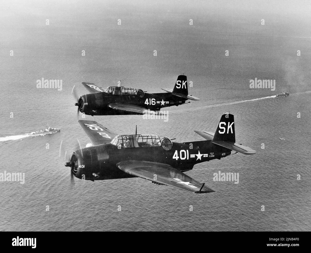 TBM-3e VS-25 im Flug c1950 Stockfoto