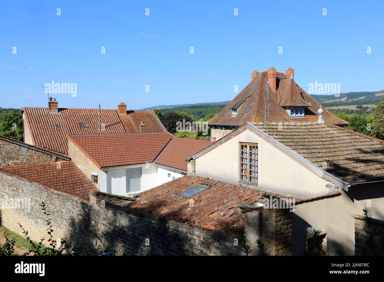 Maisons Romanes. Cluny. Saône-et-Loire. Bourgogne. Frankreich. Europa. Stockfoto