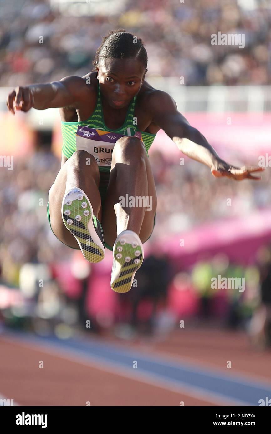 ESE BRUME aus Nigeria beim Women's Long Jump - Finale bei den Commonwealth Games in Birmingham 2022 Stockfoto
