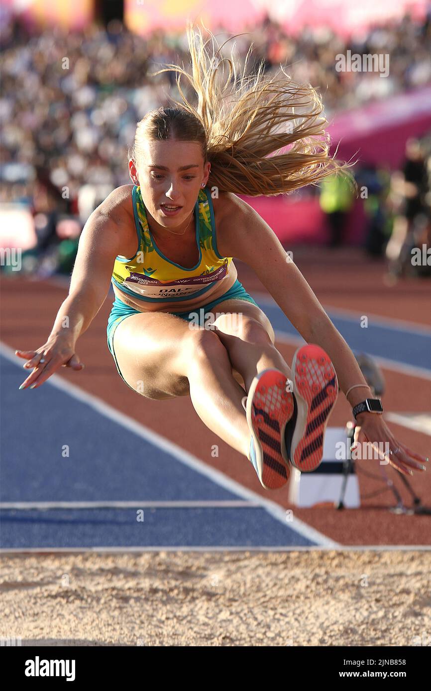 Samantha DALE aus Australien beim Women's Long Jump - Finale bei den Commonwealth Games in Birmingham 2022 Stockfoto
