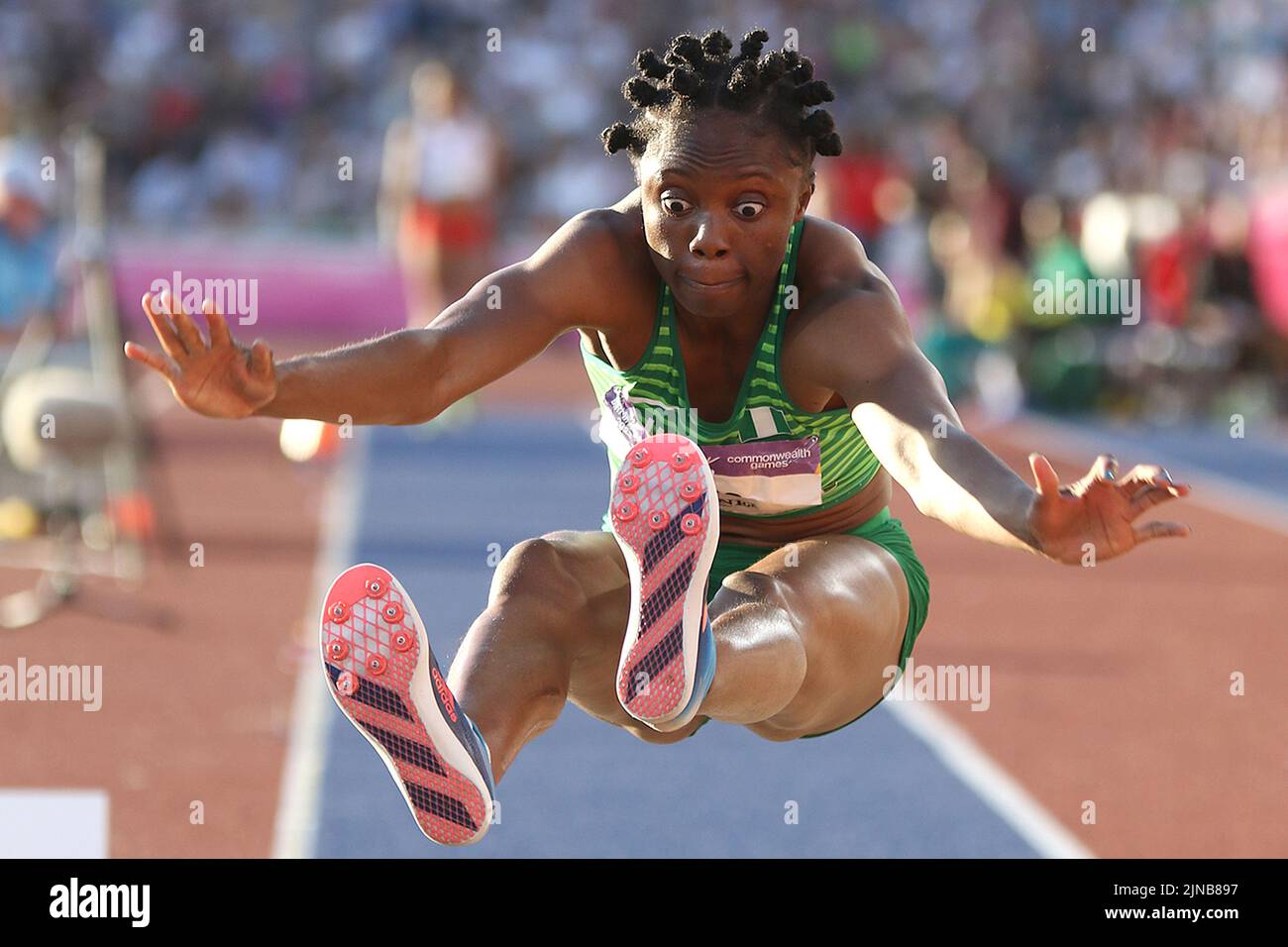 Ruth USORO aus Nigeria beim Women's Long Jump - Finale bei den Commonwealth Games in Birmingham 2022 Stockfoto