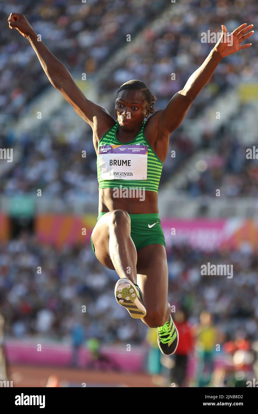ESE BRUME aus Nigeria beim Women's Long Jump - Finale bei den Commonwealth Games in Birmingham 2022 Stockfoto
