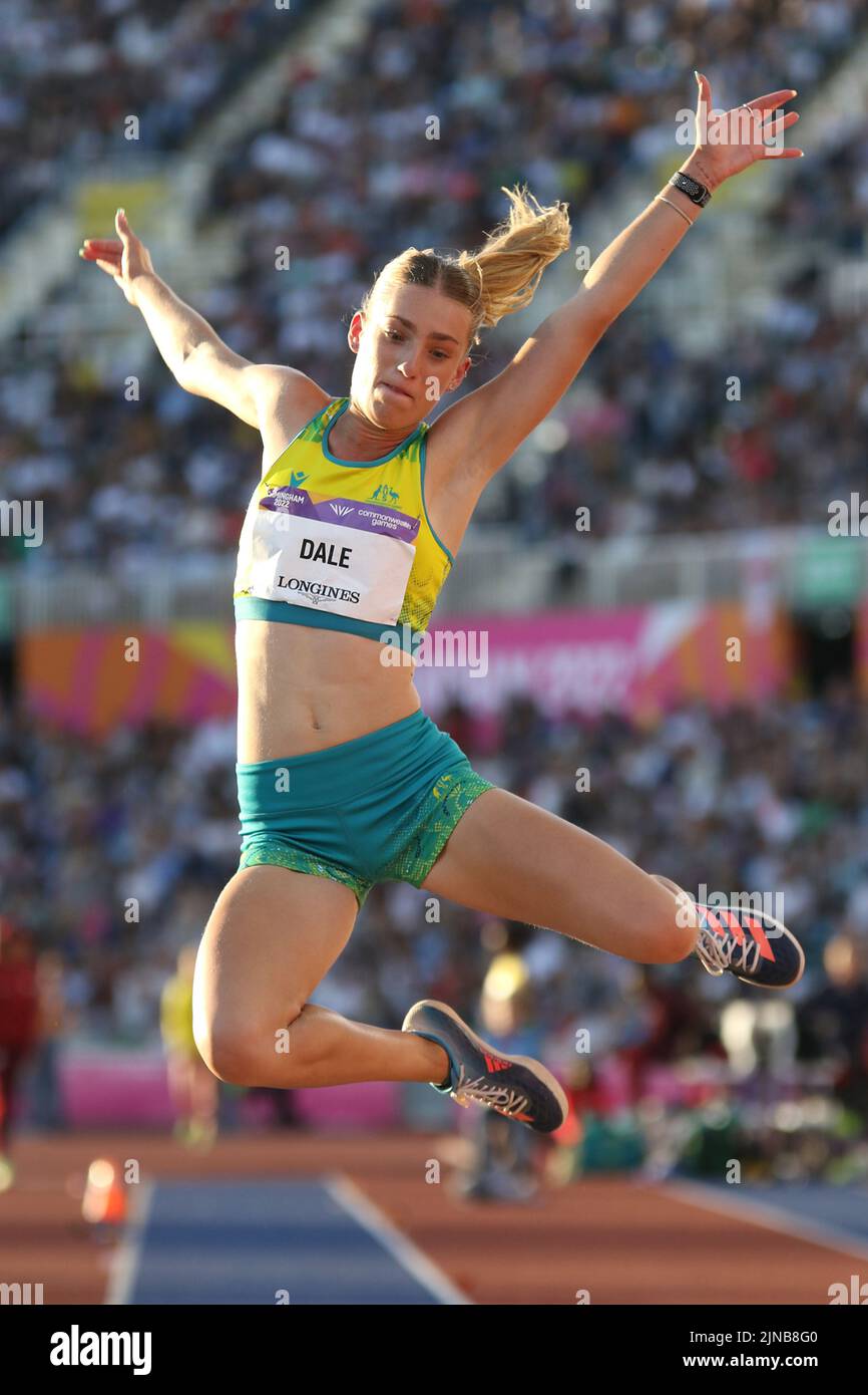 Samantha DALE aus Australien beim Women's Long Jump - Finale bei den Commonwealth Games in Birmingham 2022 Stockfoto