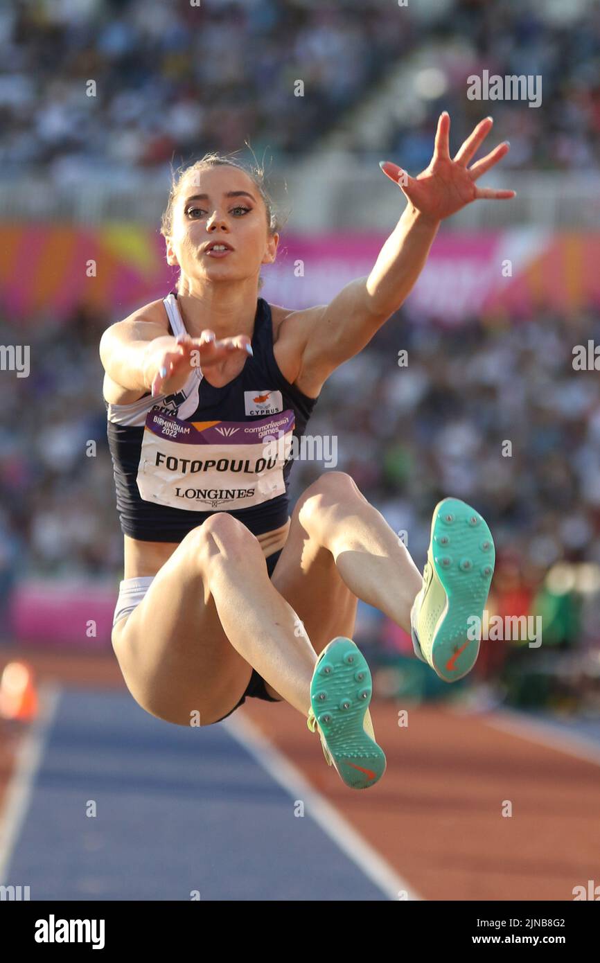 Filippa FOTOPOULOU aus Zypern beim Women's Long Jump - Finale bei den Commonwealth Games in Birmingham 2022 Stockfoto