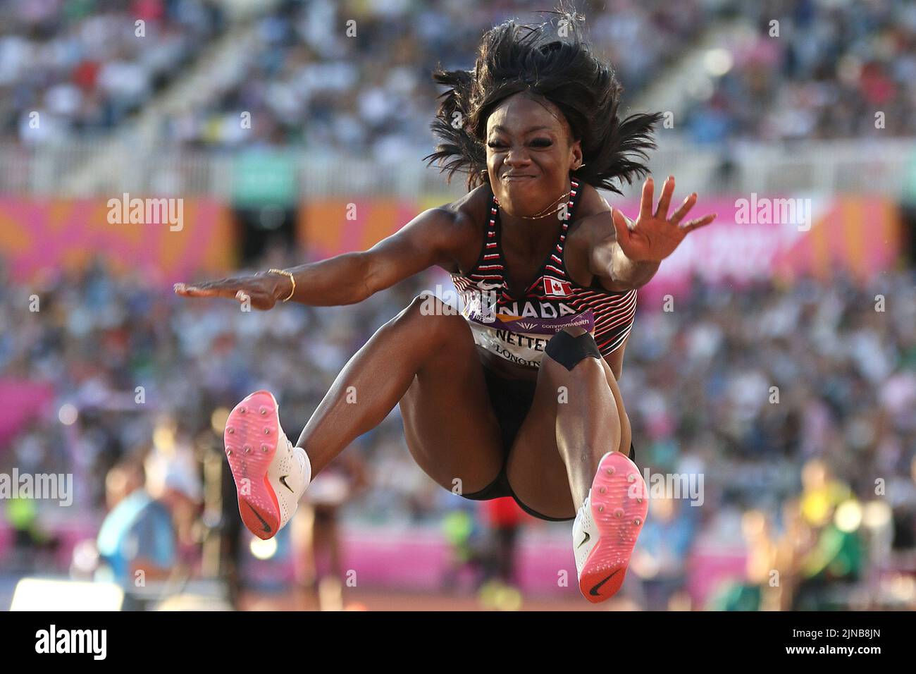 Christabel NETTEY aus Kanada beim Women's Long Jump - Finale bei den Commonwealth Games in Birmingham 2022 Stockfoto