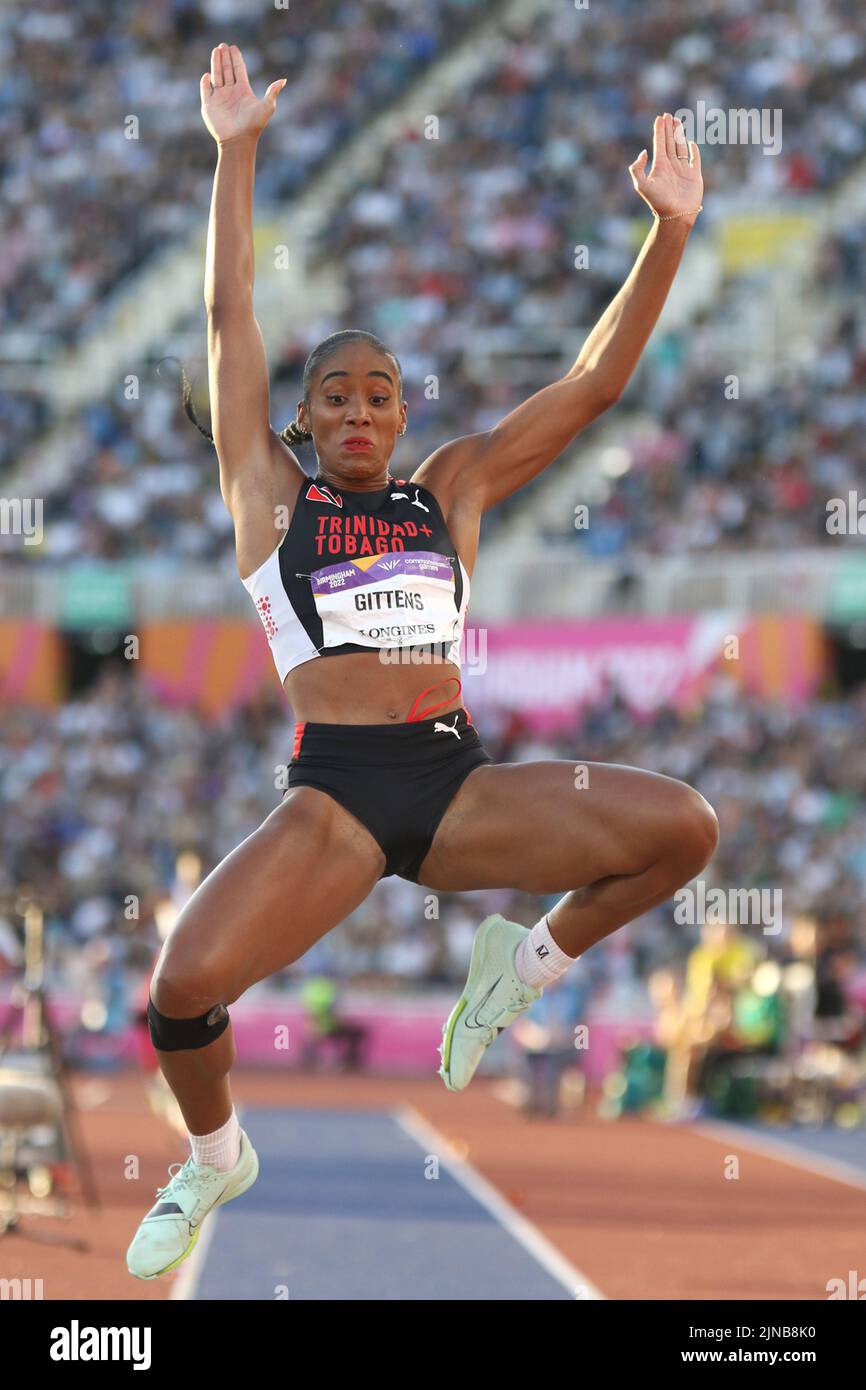 Tyra GITTENS aus Trinidad und Tobago beim Women's Long Jump - Finale bei den Commonwealth Games in Birmingham 2022 Stockfoto