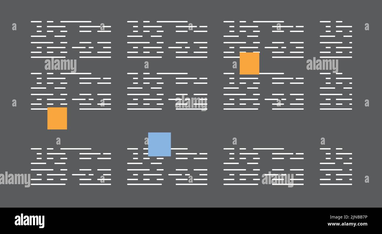 Symbol für die Codeüberprüfung. Programmierkonsole mit Farbaufkleber Aufgabe. Vektorgrafik Stock Vektor