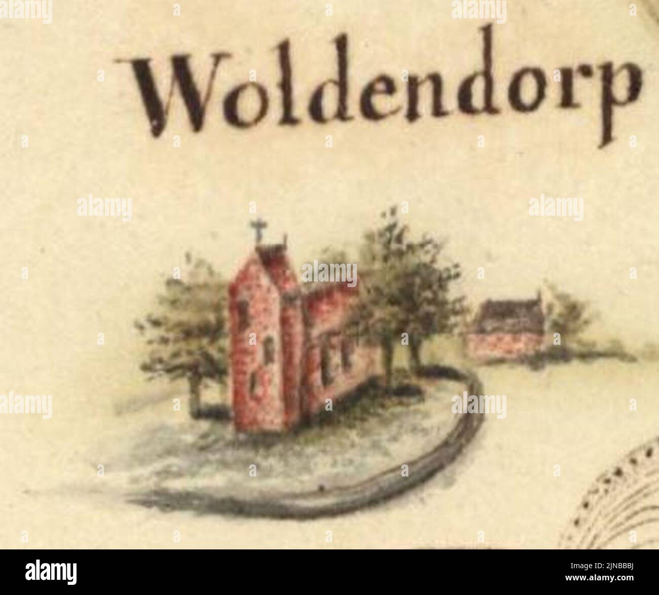 Teijsinga - Kerk van Woldendorp Stockfoto