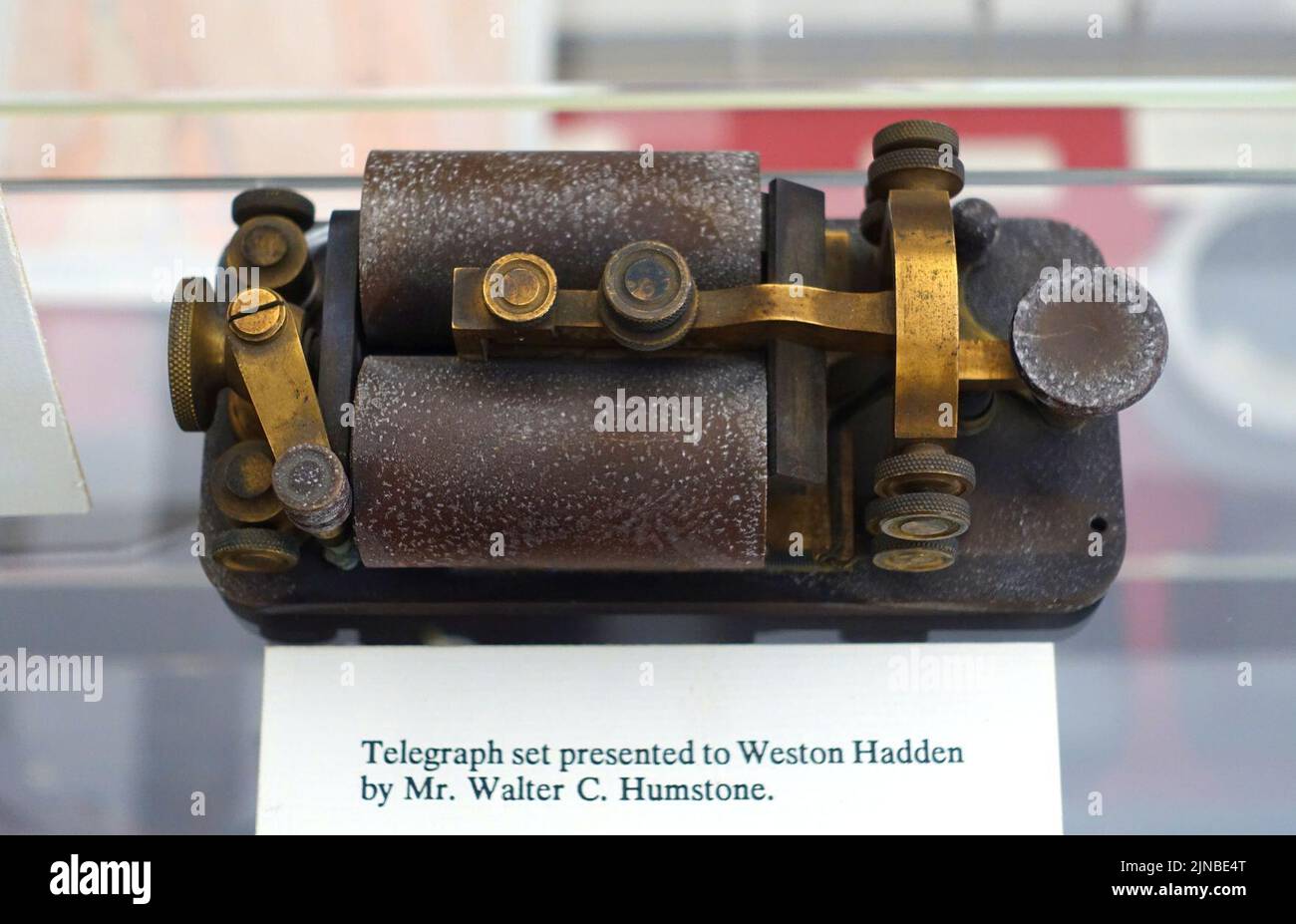 Telegraph Set, präsentiert an Weston Hadden von Walter C. Humstone Stockfoto