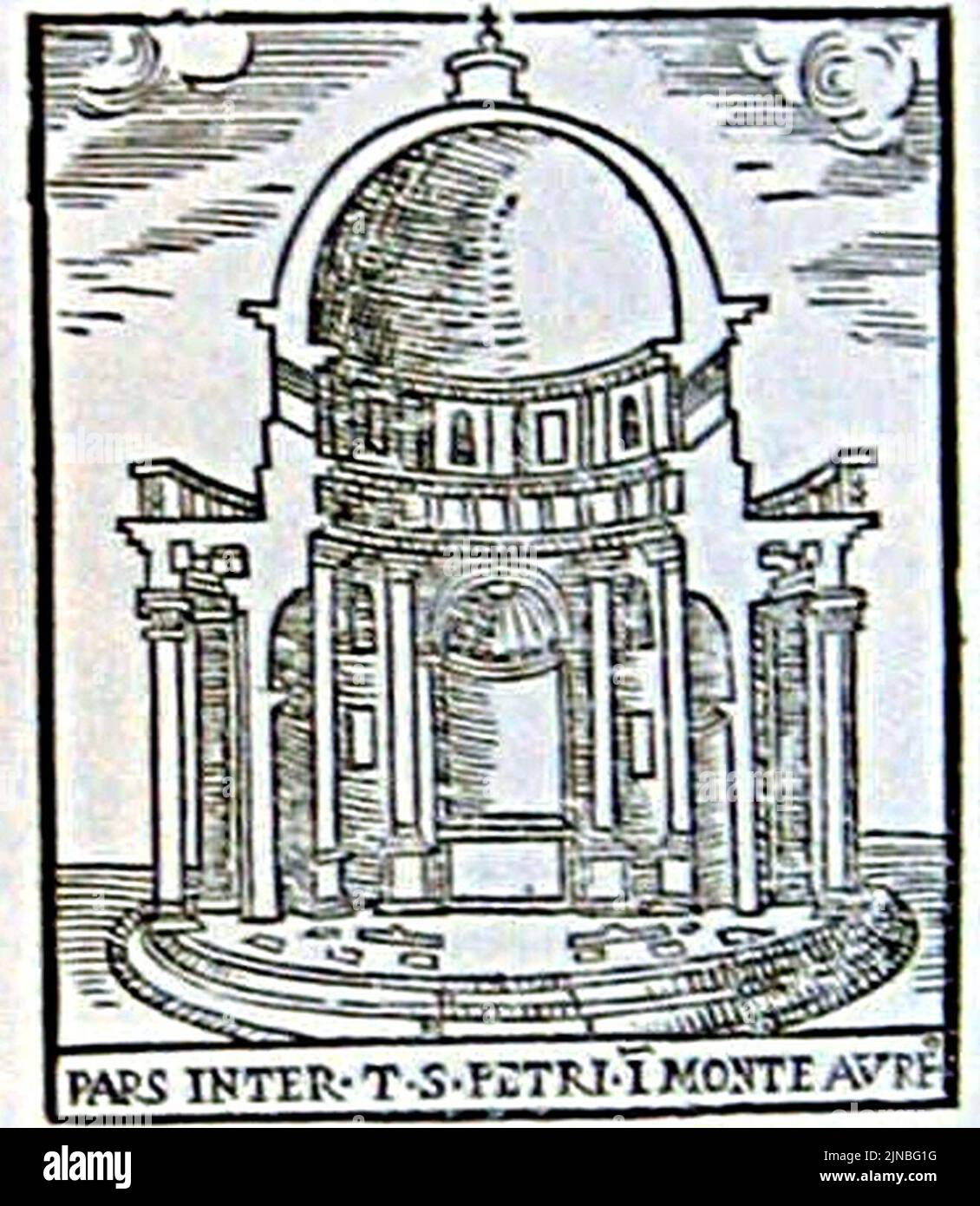 Tempietto di Bramante (innen) von Girolamo Francino (1588) Stockfoto