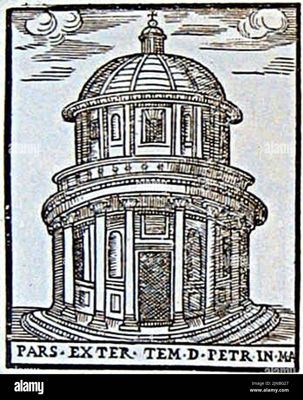 Tempietto di Bramante von Girolamo Francino (1588) Stockfoto