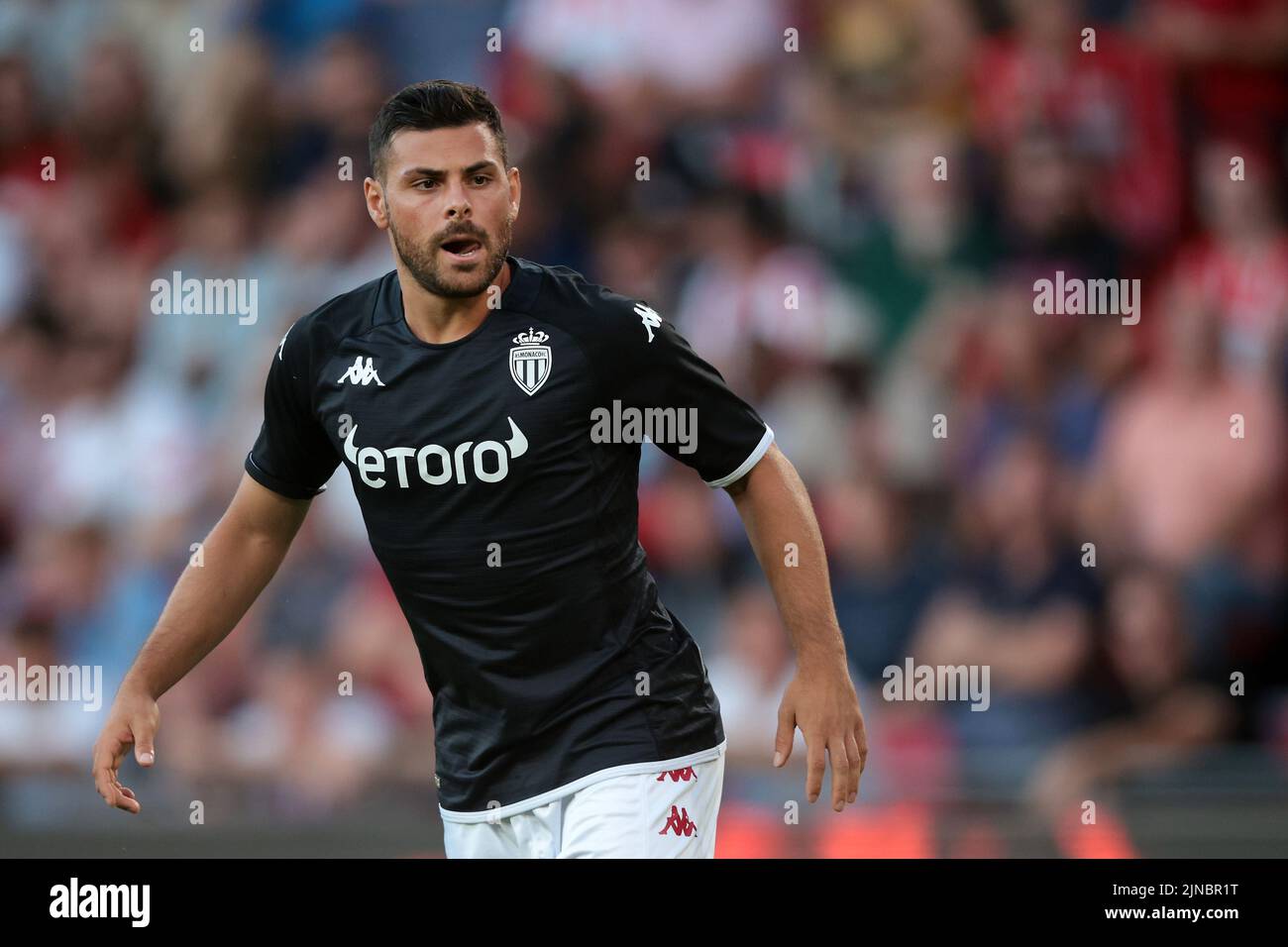 EINDHOVEN - Kevin Volland von AS Monaco während des dritten Qualifikationsspiel der UEFA Champions League zwischen PSV Eindhoven und AS Monaco am 9. August 2022 im Phillips Stadium in Eindhoven, Niederlande. ANP | Dutch Height | JEROEN PUTMANS Stockfoto