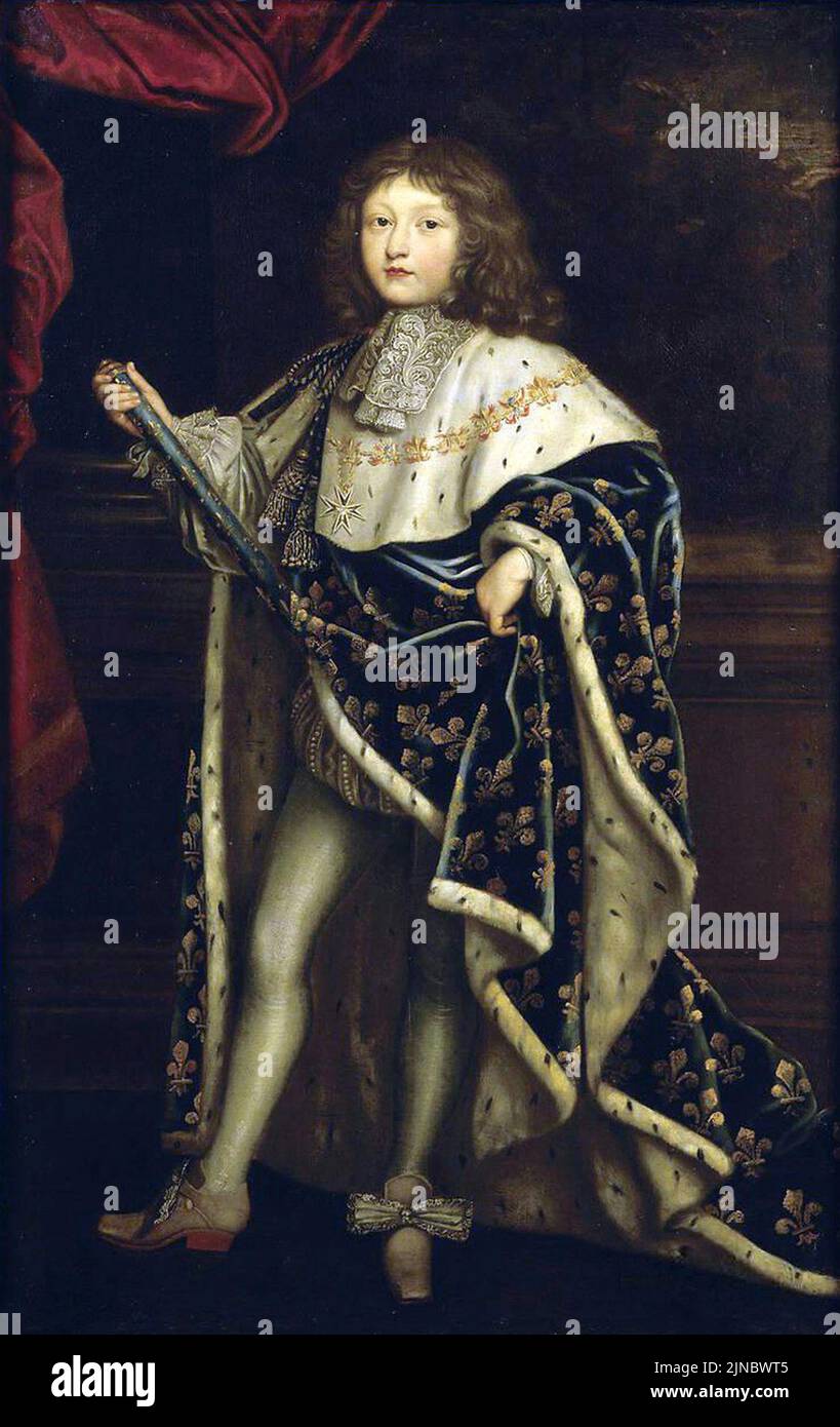 Testelin - Louis XIV als Kind in Krönung Kleid (Versailles) Stockfoto