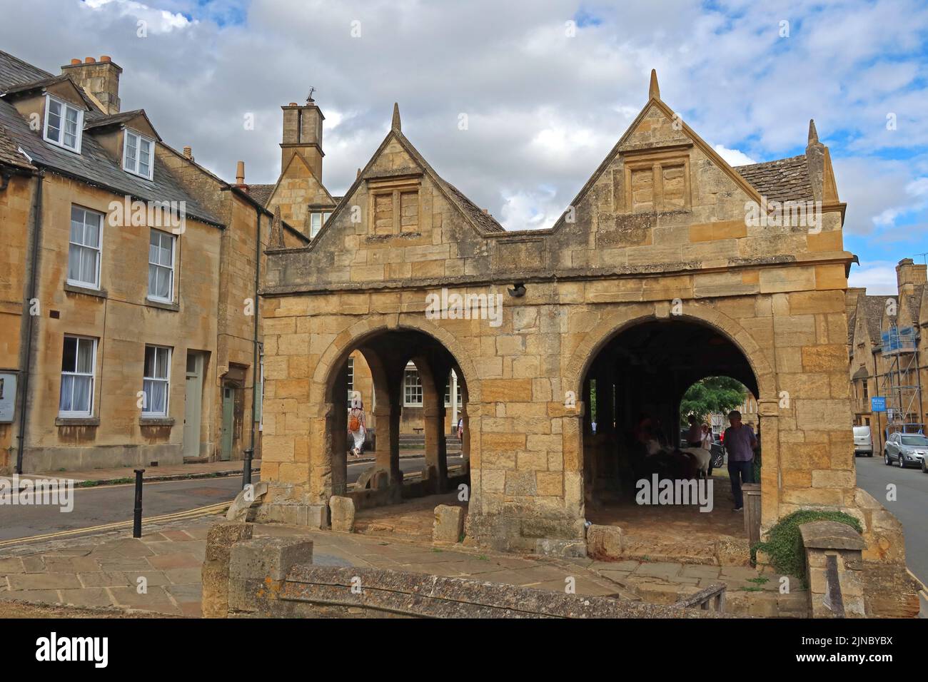 1627 Market Hall , High Street, Chipping Camden, Cotswolds Market Town, Cotswold, Oxfordshire, England, Großbritannien, GL55 6AA Stockfoto