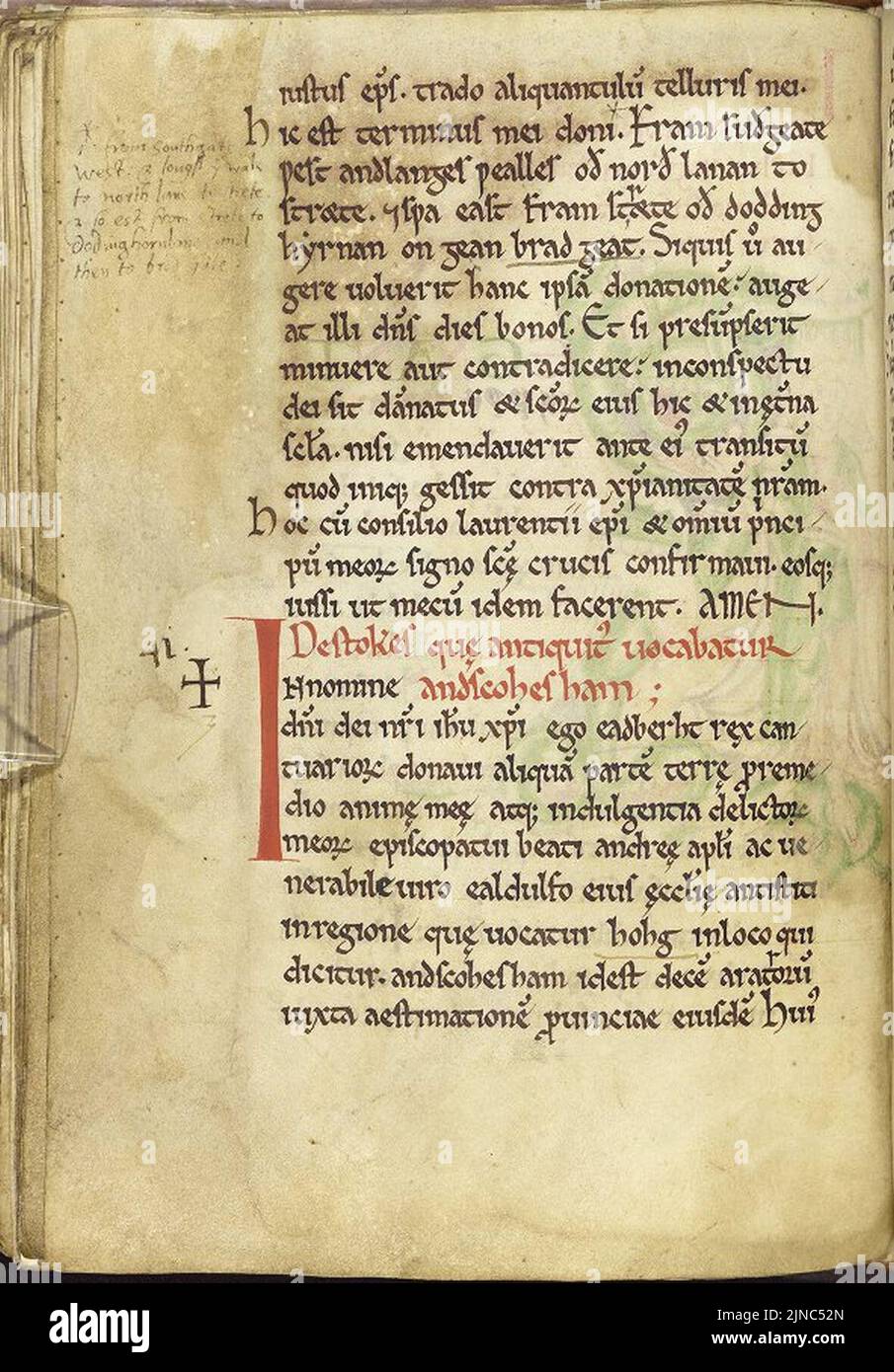 Textus Roffensis f. 119v Stockfoto