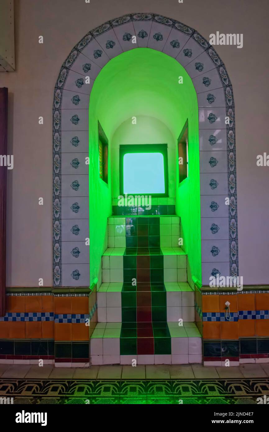 Die Menara-Kudus-Moschee ist eines der historischen Reliquien, das Zeugnis des Prozesses der Verbreitung des Islam in Java ist. Diese Moschee ist aufgrund ihrer Baustellen einzigartig Stockfoto