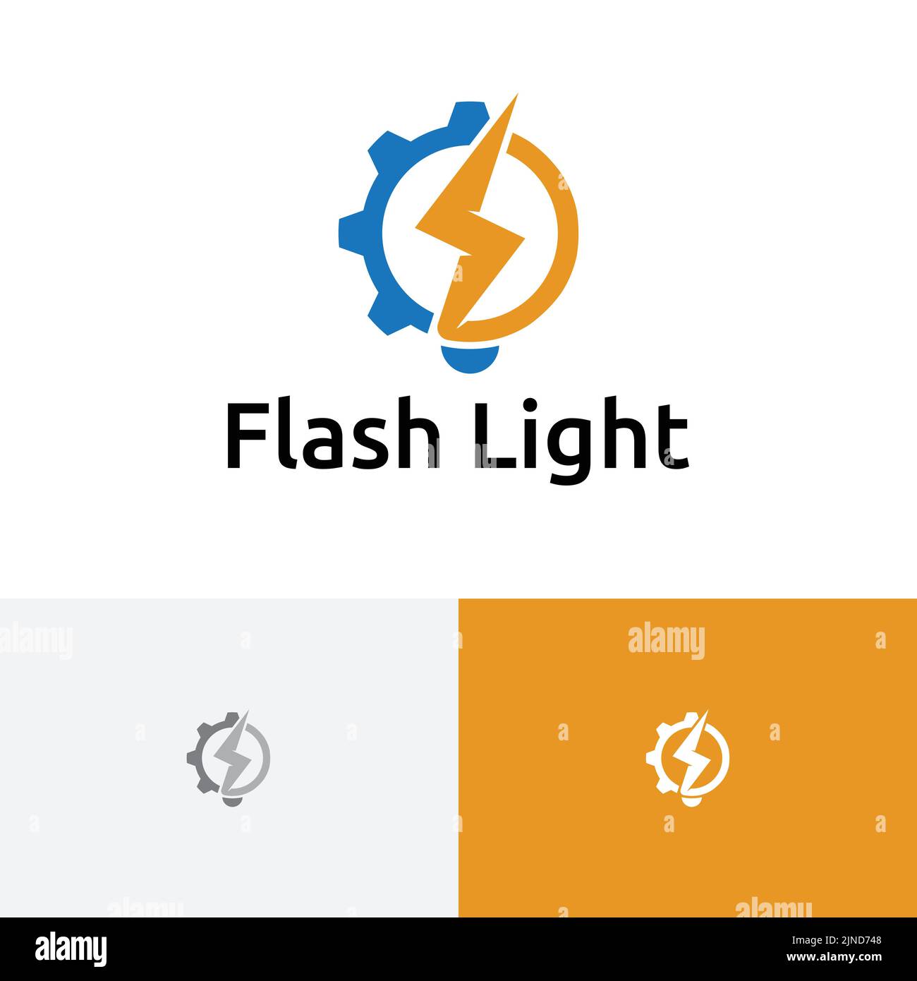 Logo Der Flash-Lampe Factory Thunder Gear Stock Vektor