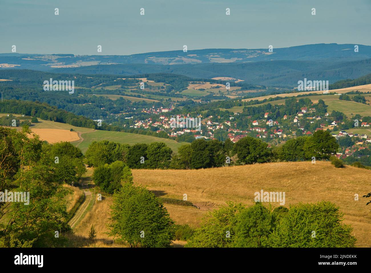 Landschaft in Thüringen bei Seligenthal Stockfoto