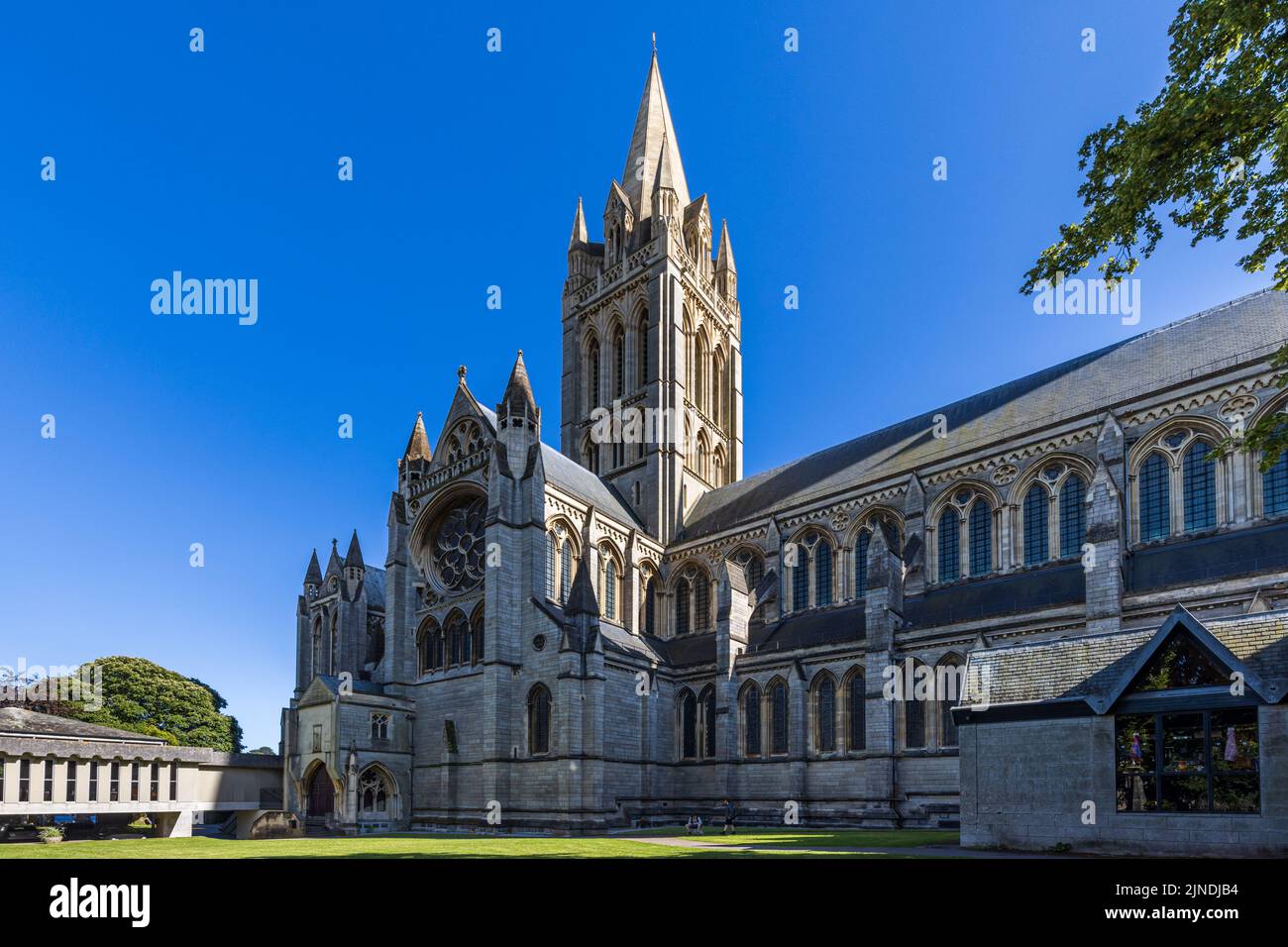 Die prächtige Kathedrale in der Stadt Truro, Cornwall. Stockfoto