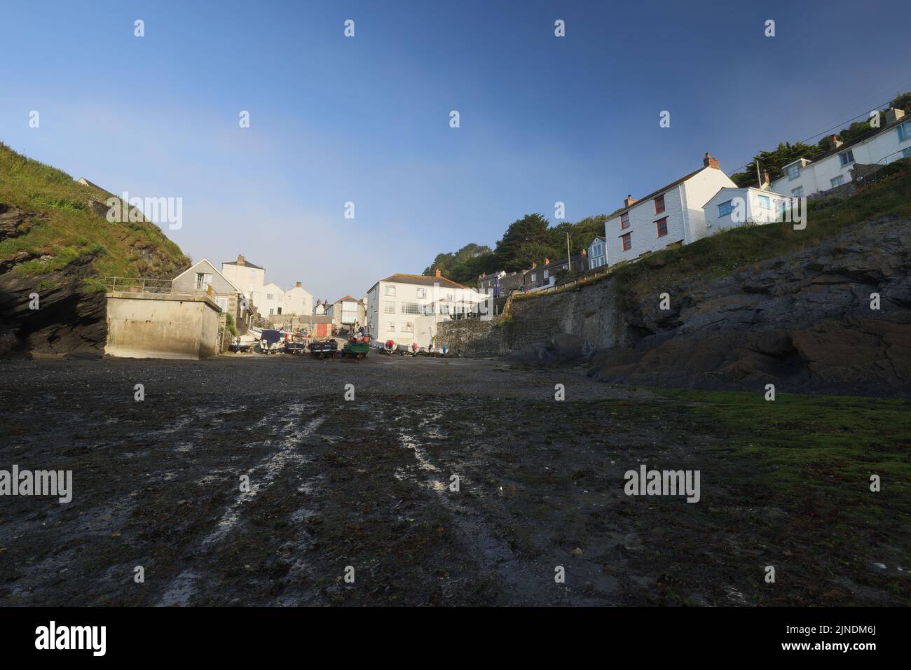 Das malerische Fischerdorf Portloe an der Südküste von Cornwall Stockfoto