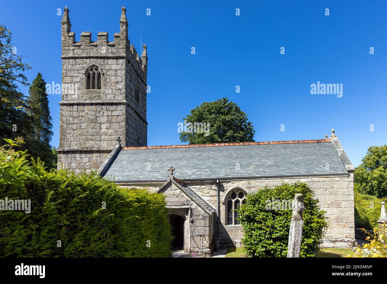 St. Hydroc's Church, Lanhydrock, Cornwall, in der Nähe von Bodmin, England Stockfoto