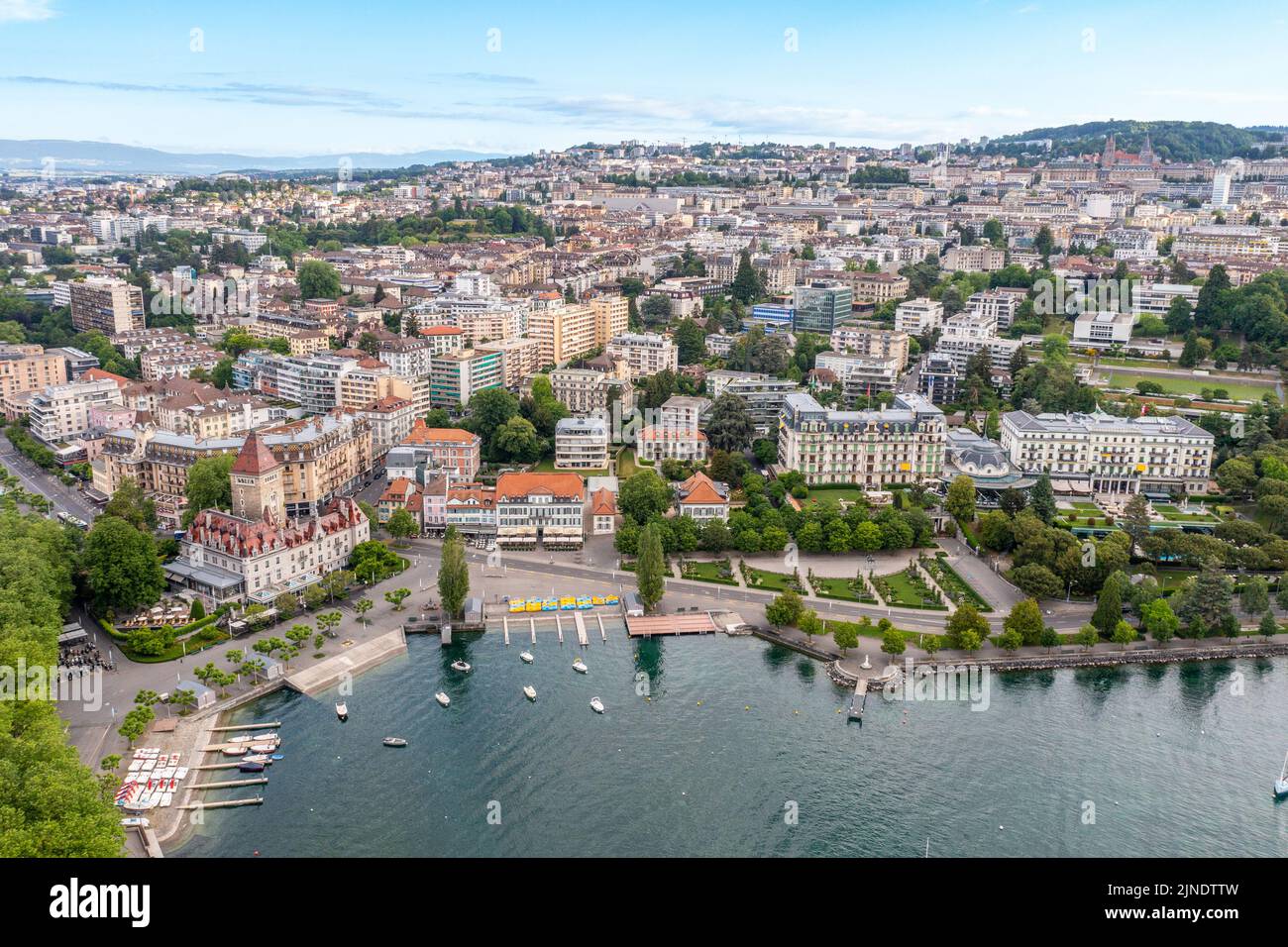 Luftaufnahme von Lausanne, Schweiz Stockfoto