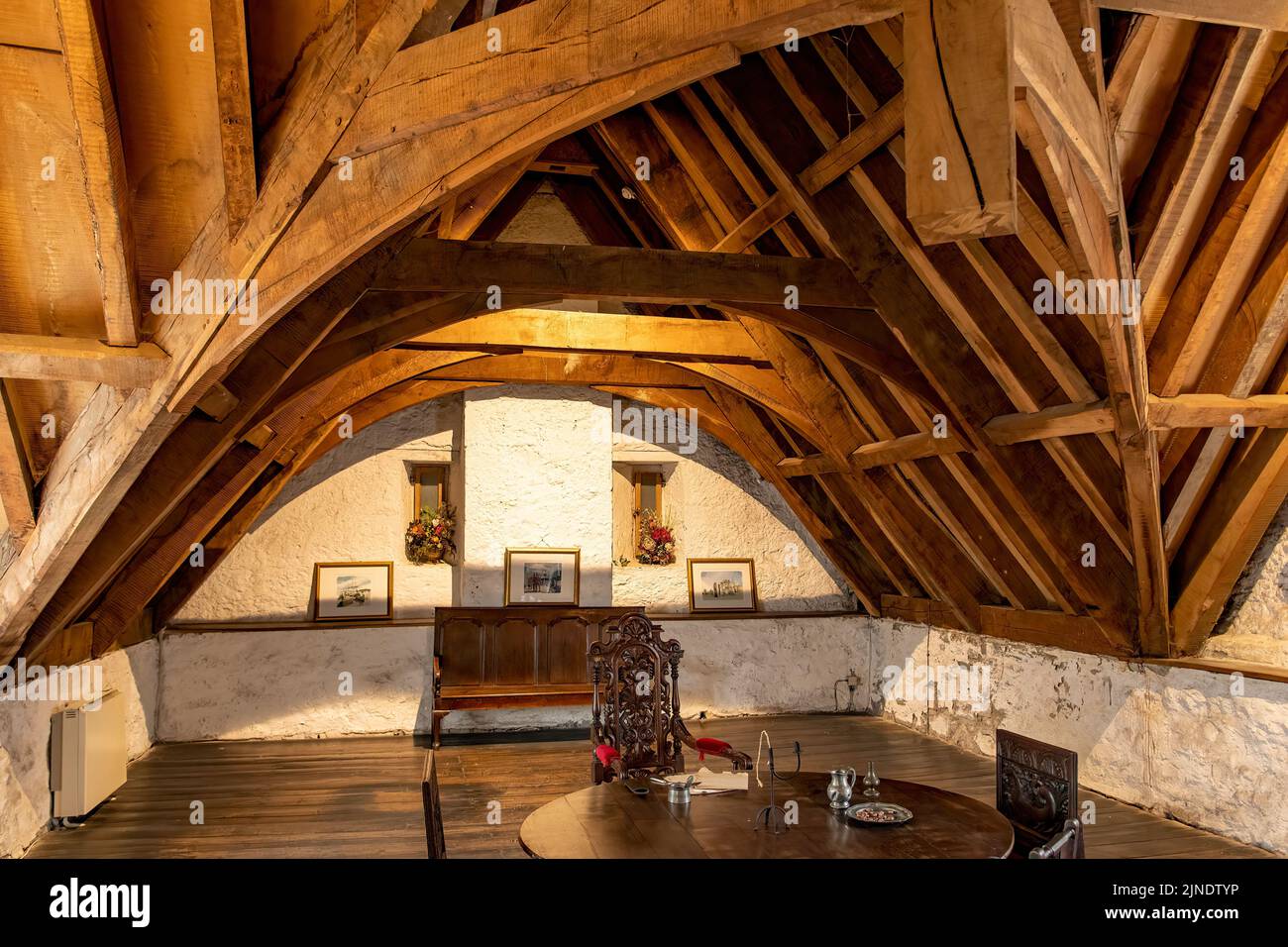 Restauriertes Dach Im Rothe House, Kilkenny, Co. Kilkenny, Irland Stockfoto