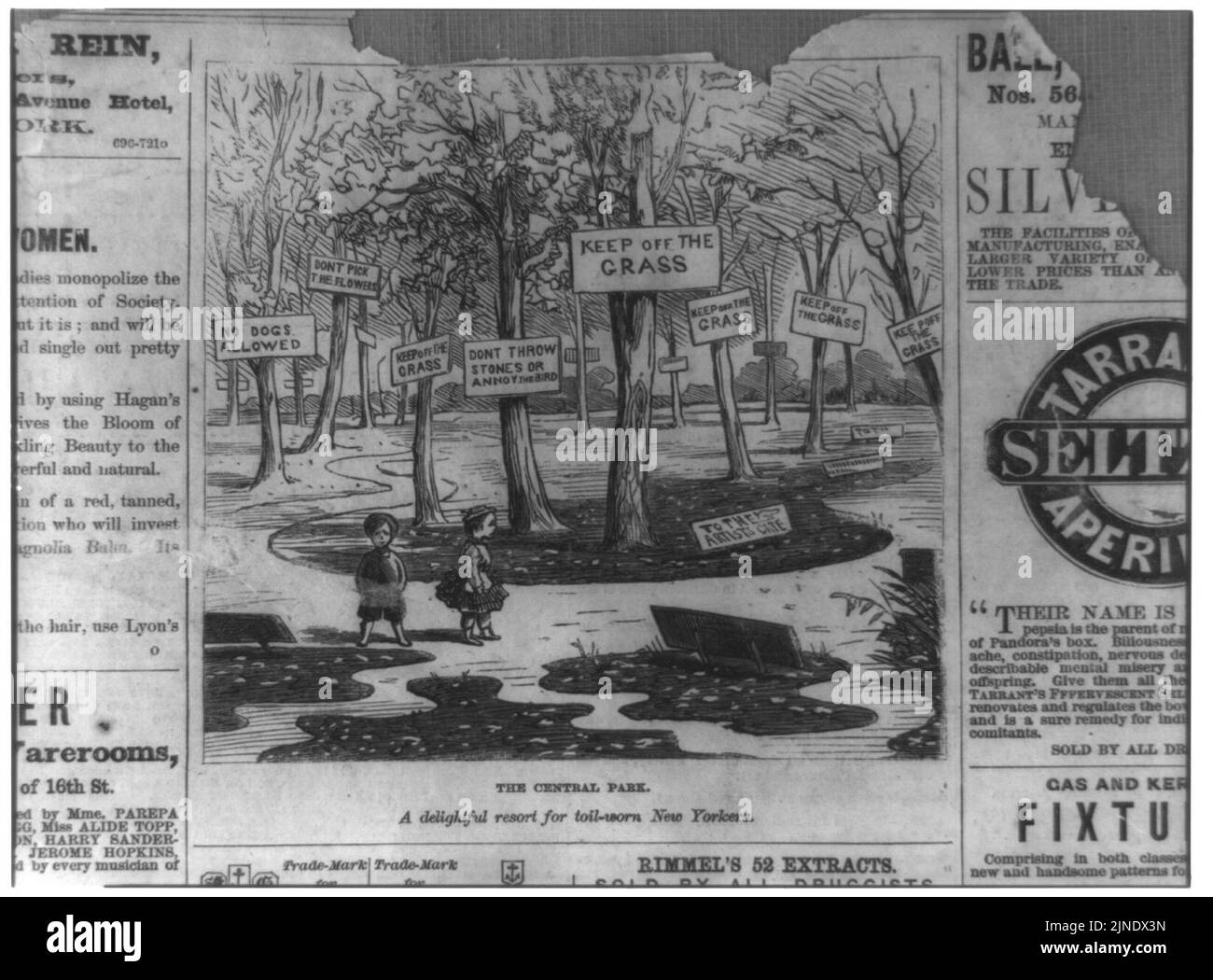 Der Central Park. Ein herrliches Resort für die Mühe - abgenutzte New Yorker Stockfoto