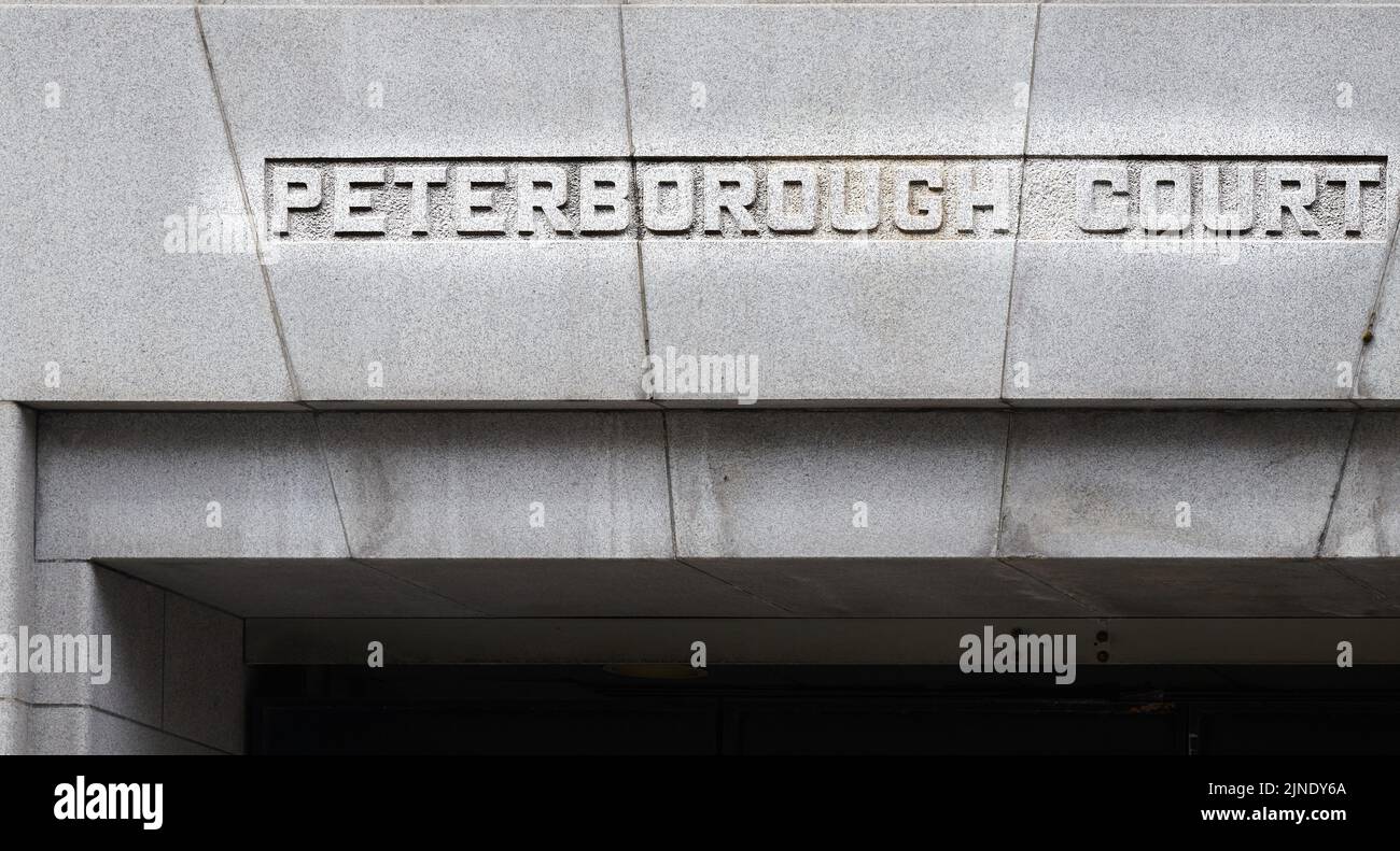 Bürogebäude am Peterborough Court, Fleet Street, London, England. Stockfoto